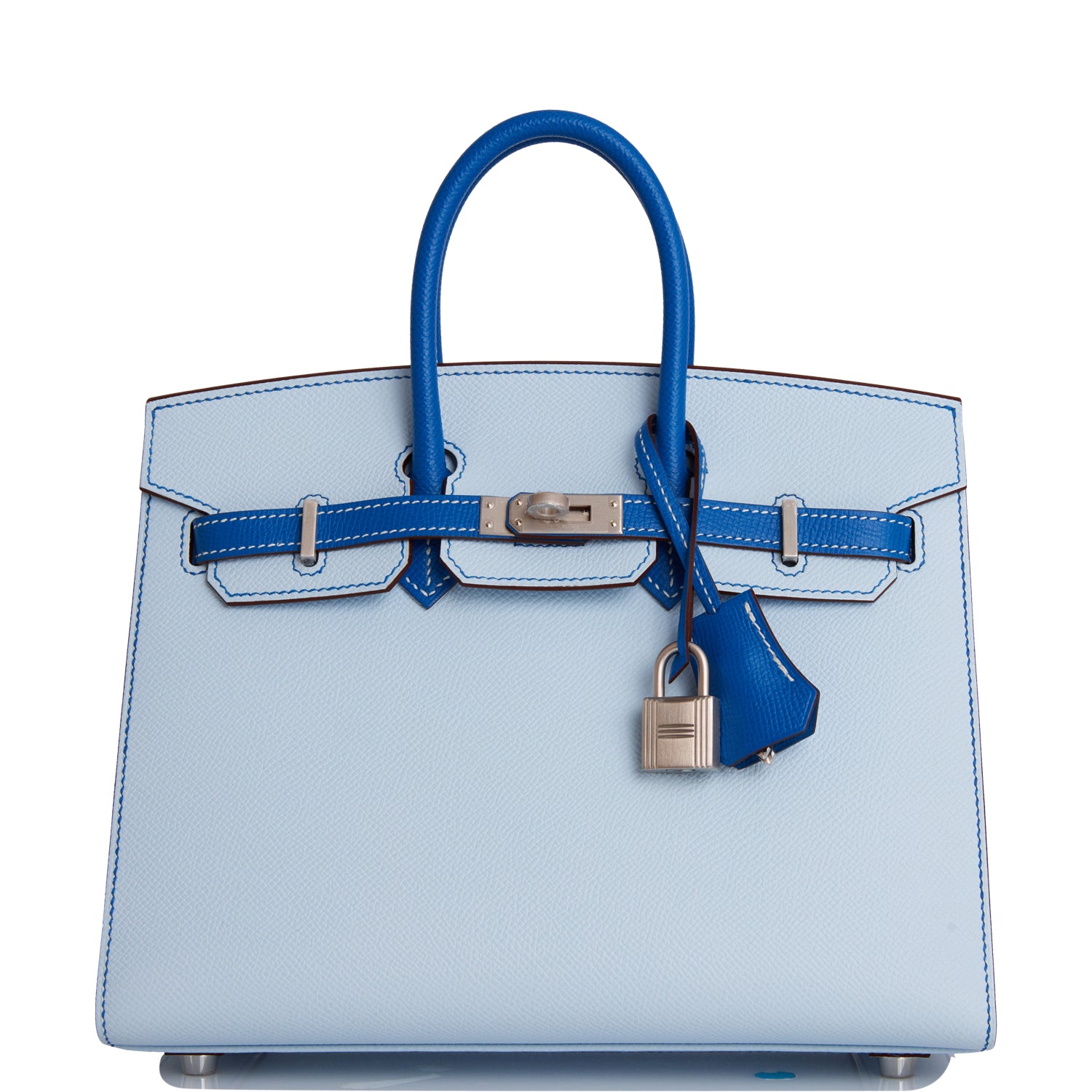 Hermes Birkin Sellier Bleu Brume And Bleu Zellige Travel Bag