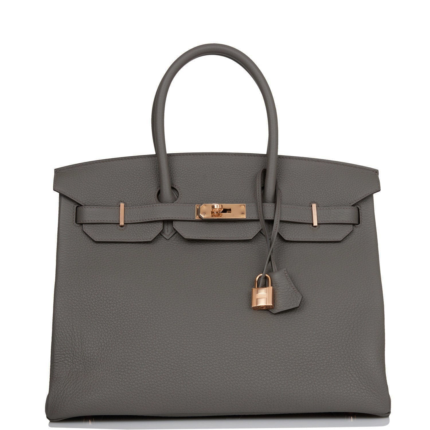 Hermes Birkin Etain Togo Rose Hardware Handbag Gold Travel Bag