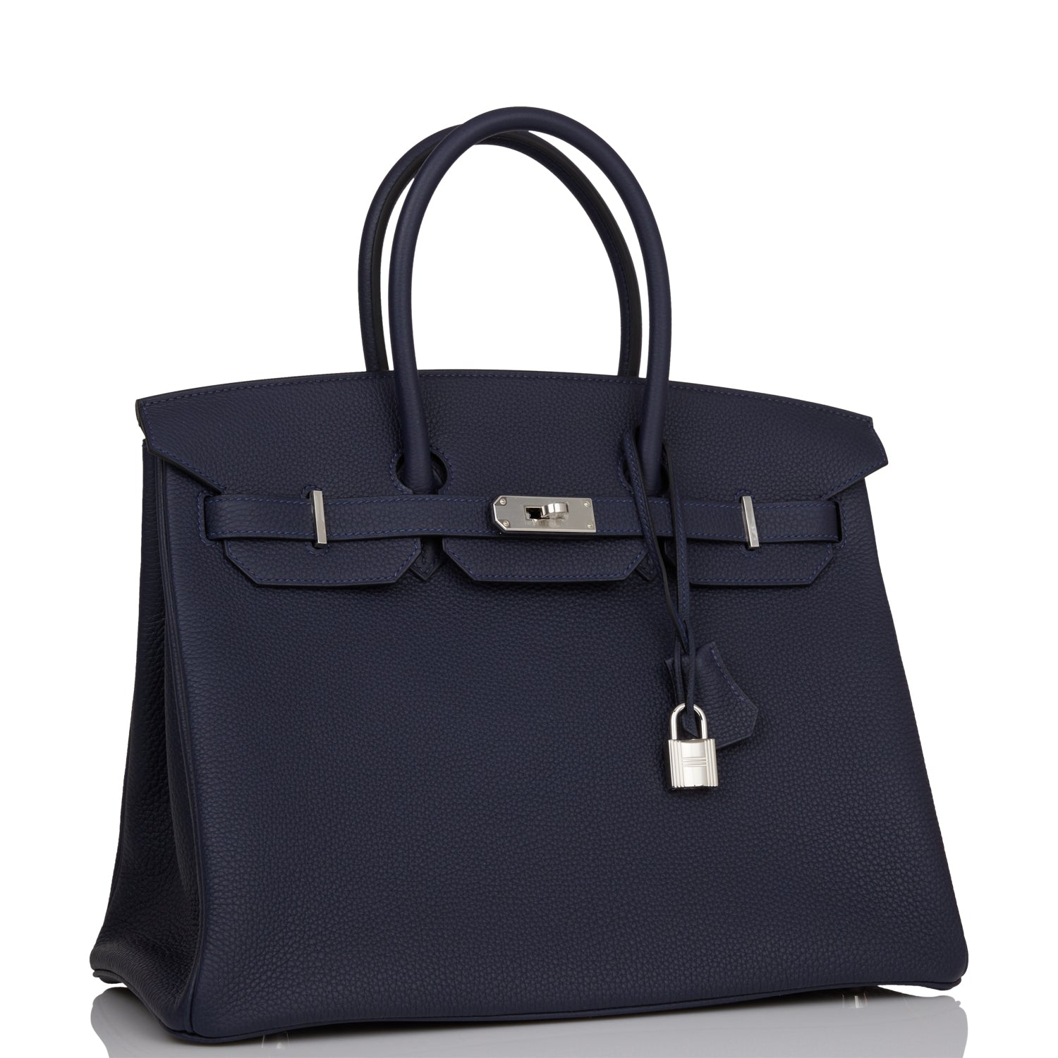 Hermes Birkin Bleu Nuit Togo Palladium Hardware Handbag Travel Bag