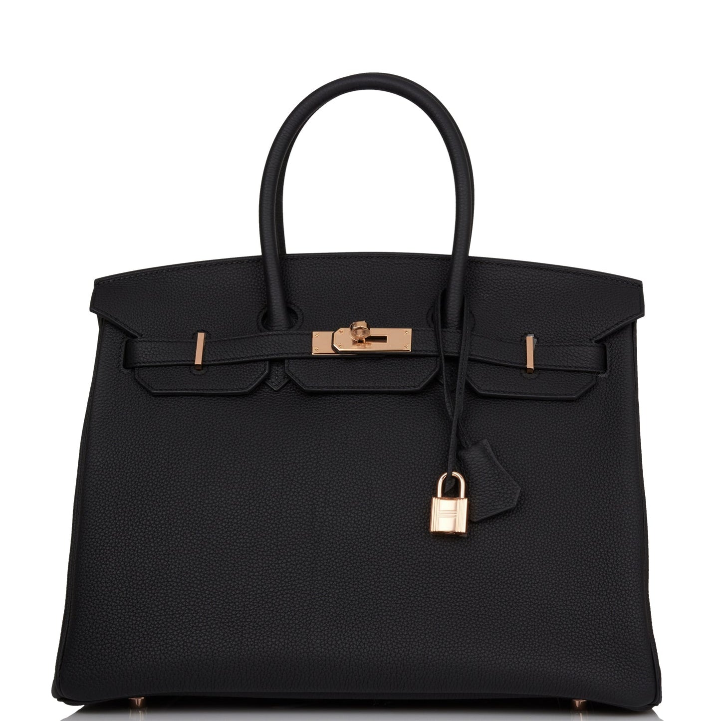 Hermes Birkin Togo Rose Hardware Handbag Black Gold Travel Bag Hardware 1