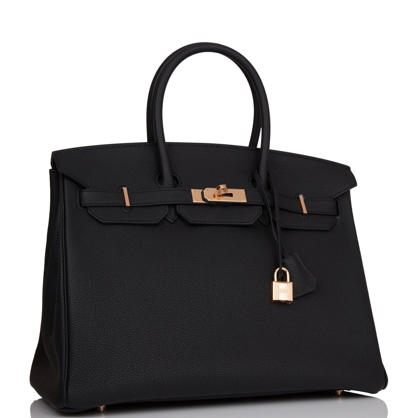 Hermes Birkin Togo Rose Hardware Handbag Black Gold Travel Bag Hardware 1