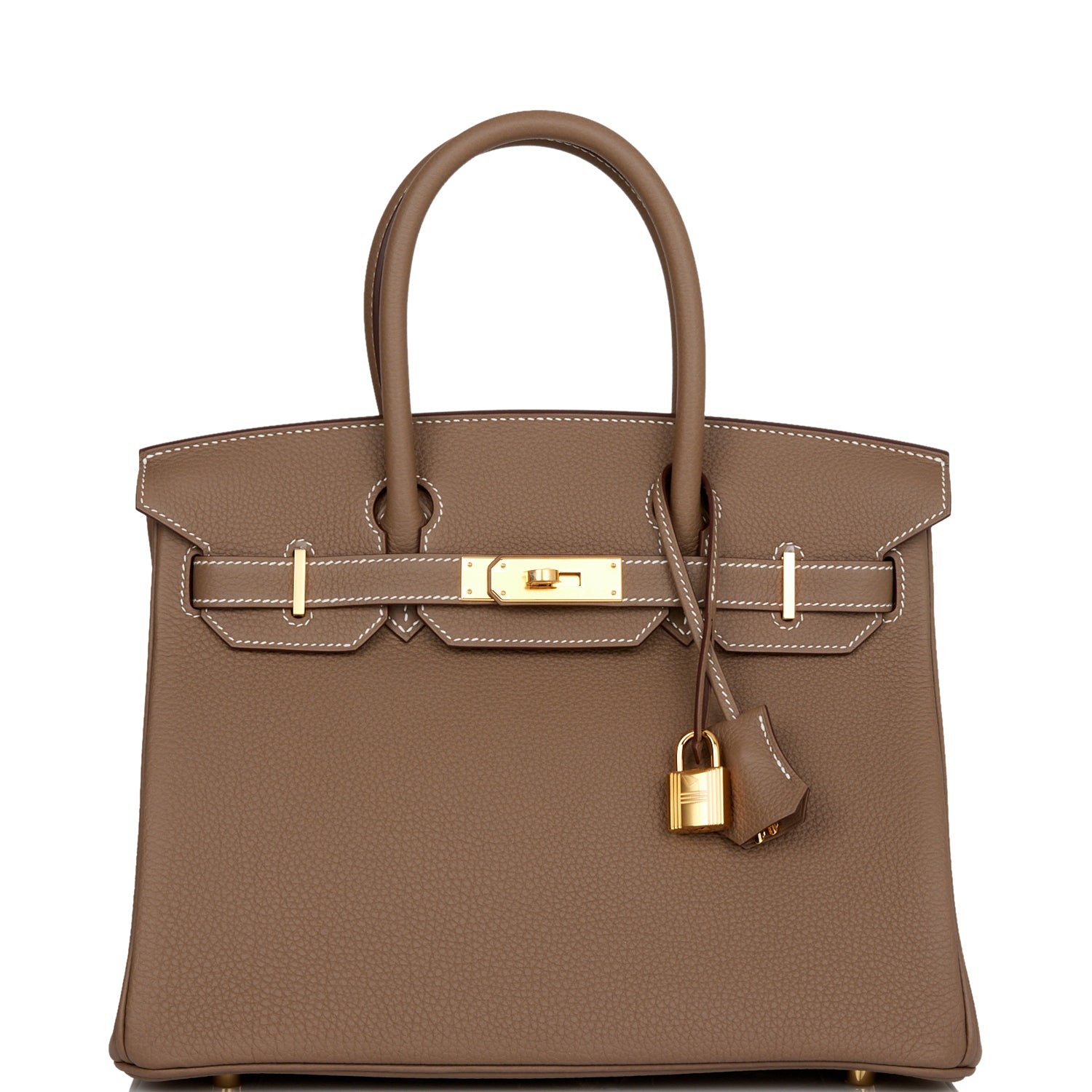 Hermes Birkin Etoupe Togo Hardware Handbag Gold Travel Bag 8