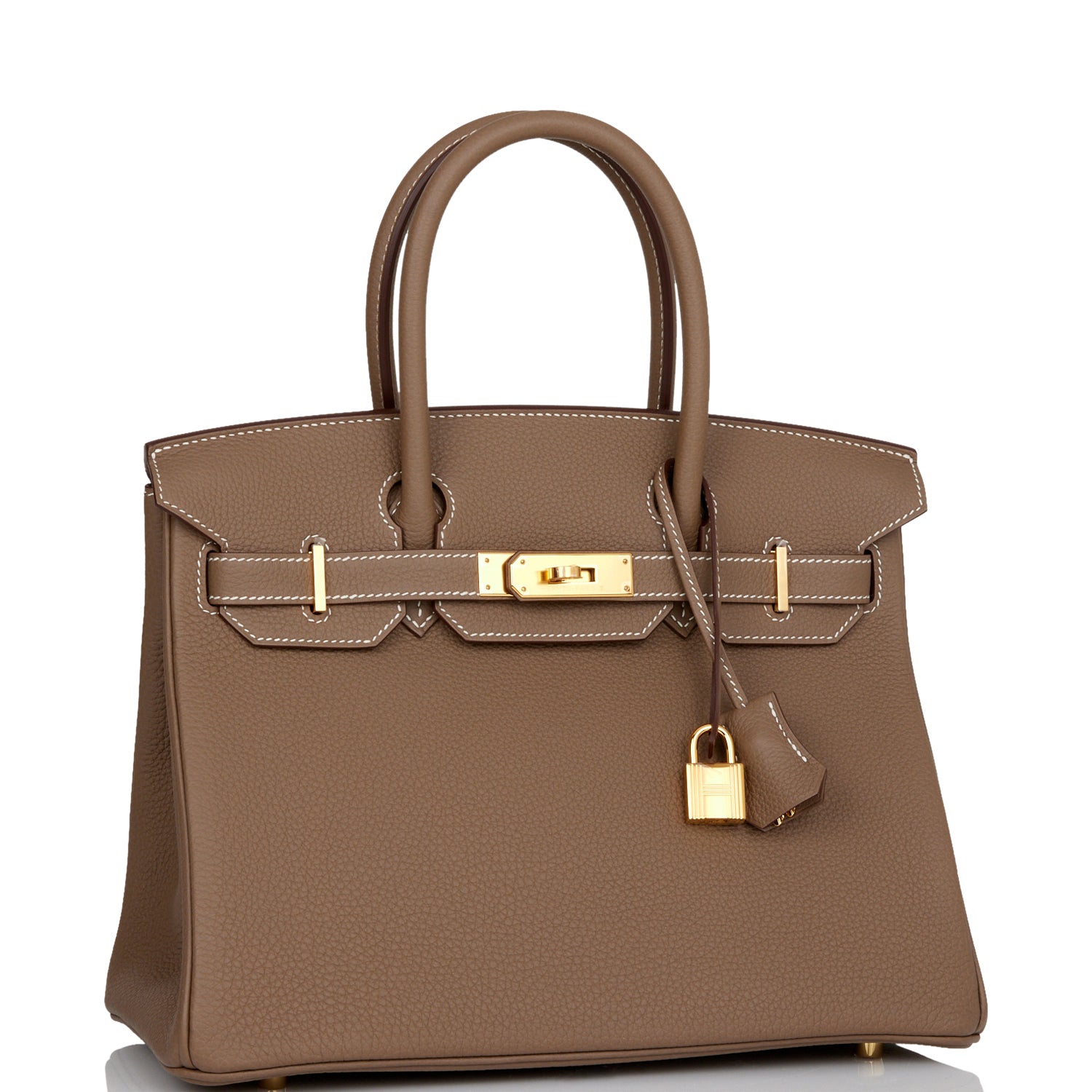 Hermes Birkin Etoupe Togo Hardware Handbag Gold Travel Bag 8