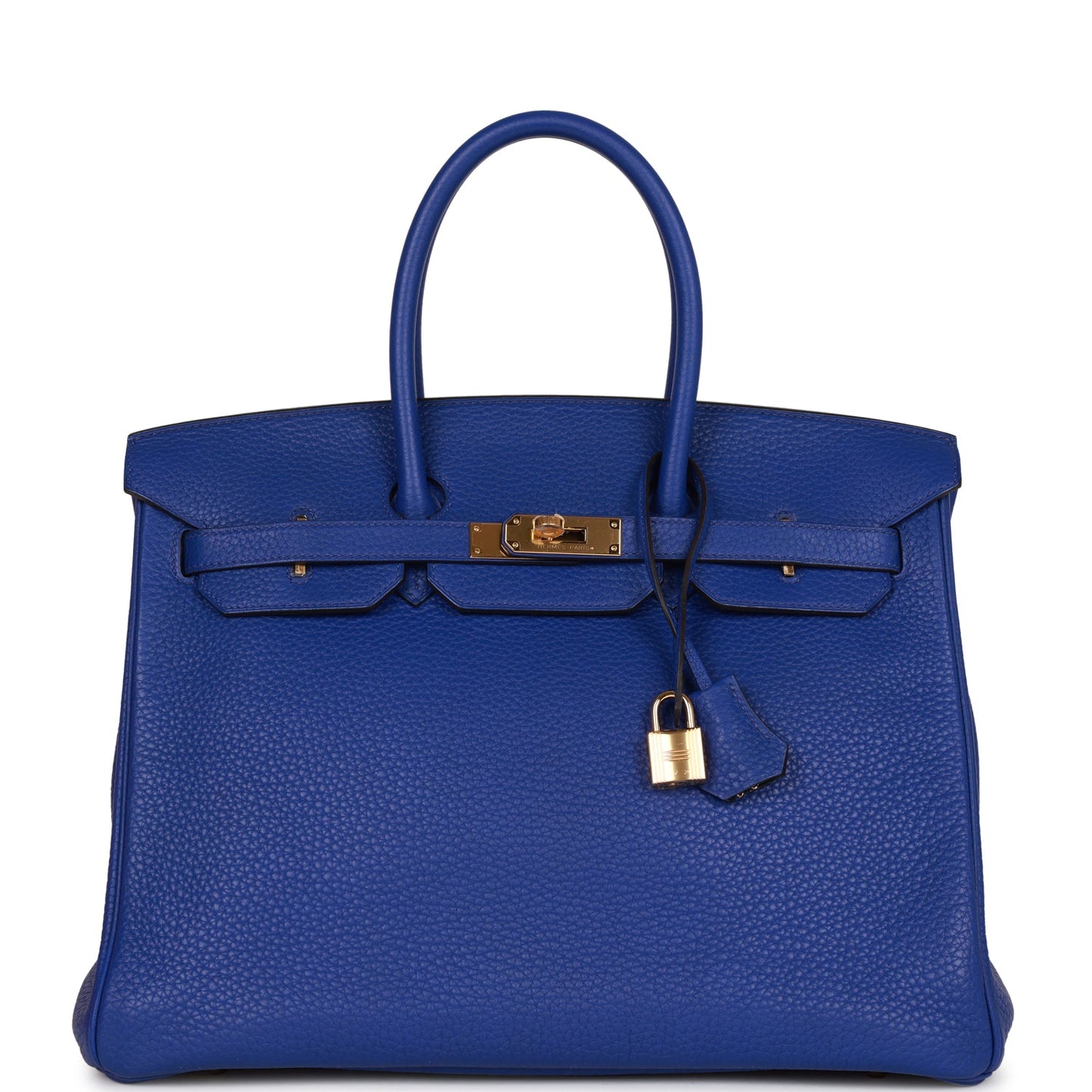 Hermes Special Order Hss Birkin Bleu Electric Verso Gold Travel Bag