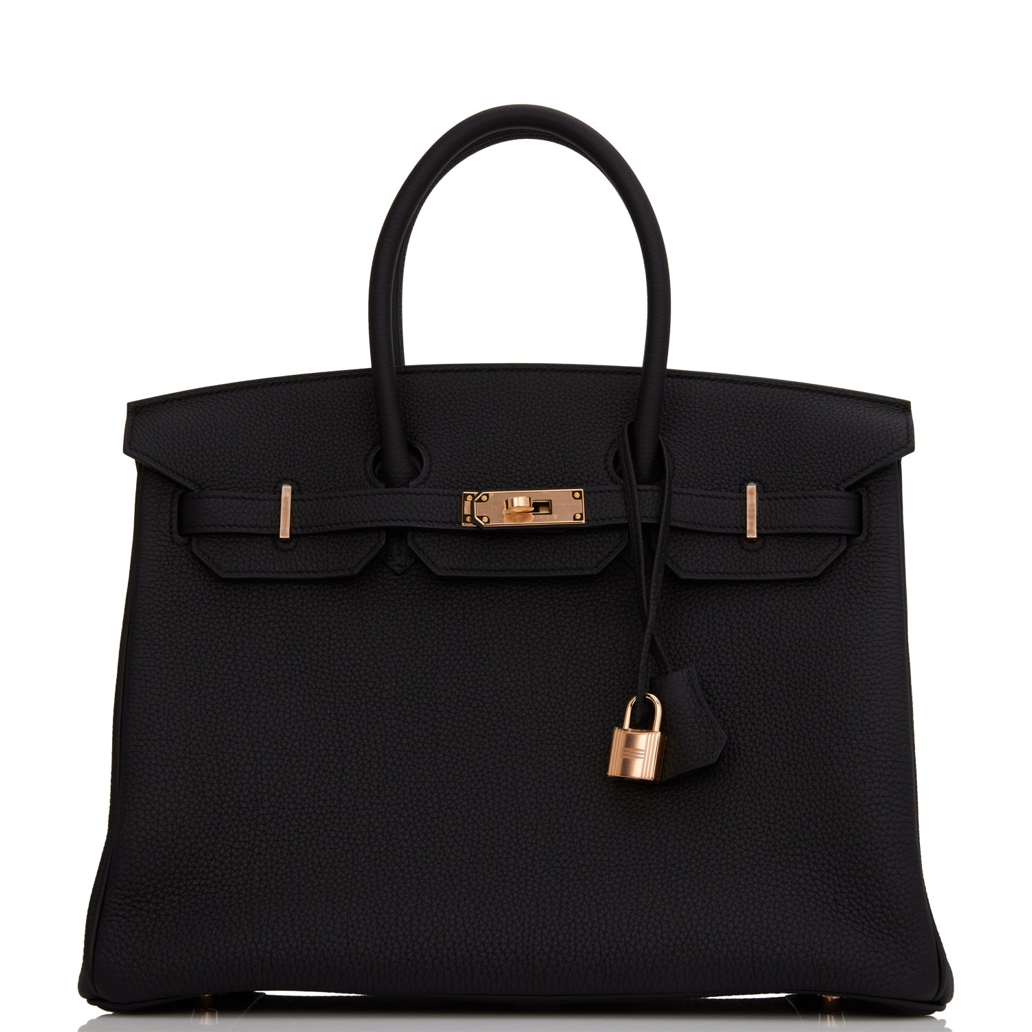 Hermes Birkin Togo Rose Hardware Handbag Black Gold Travel Bag Hardware 2