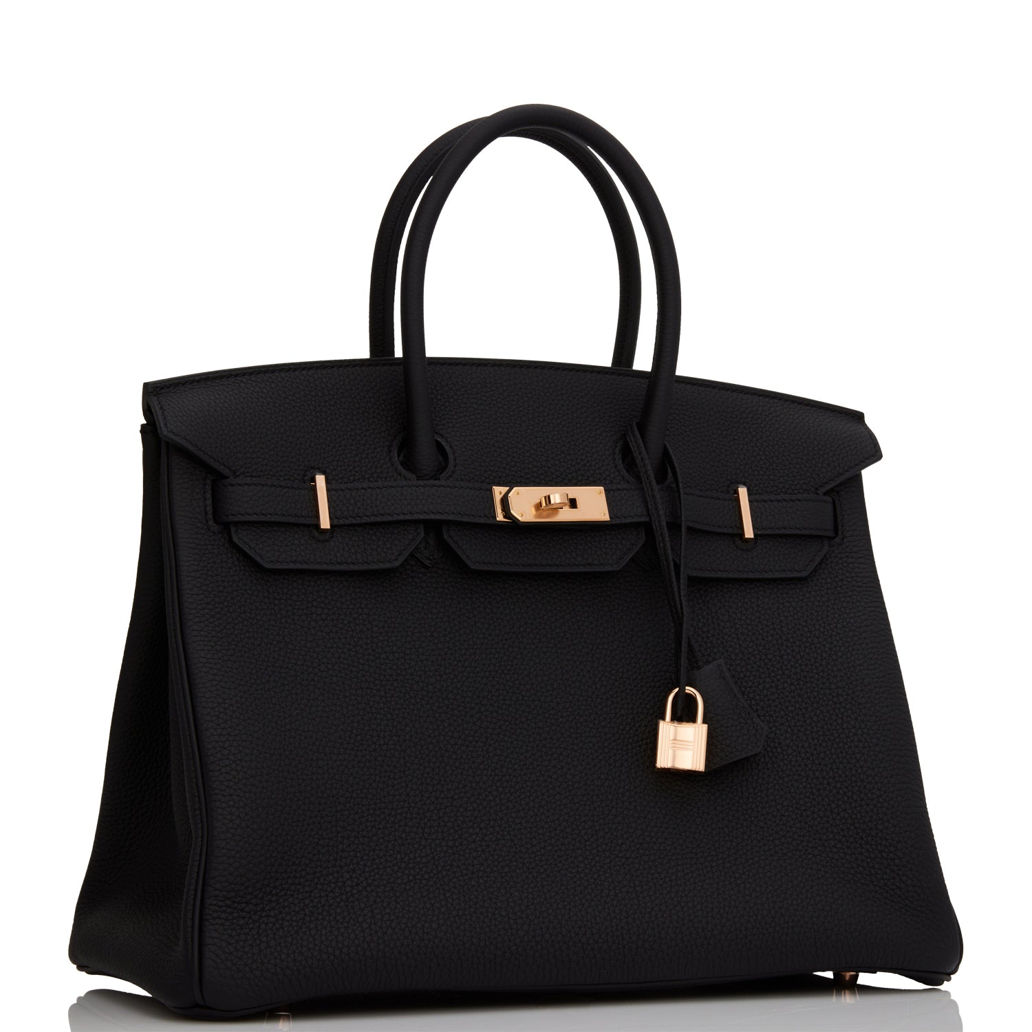 Hermes Birkin Togo Rose Hardware Handbag Black Gold Travel Bag Hardware 2