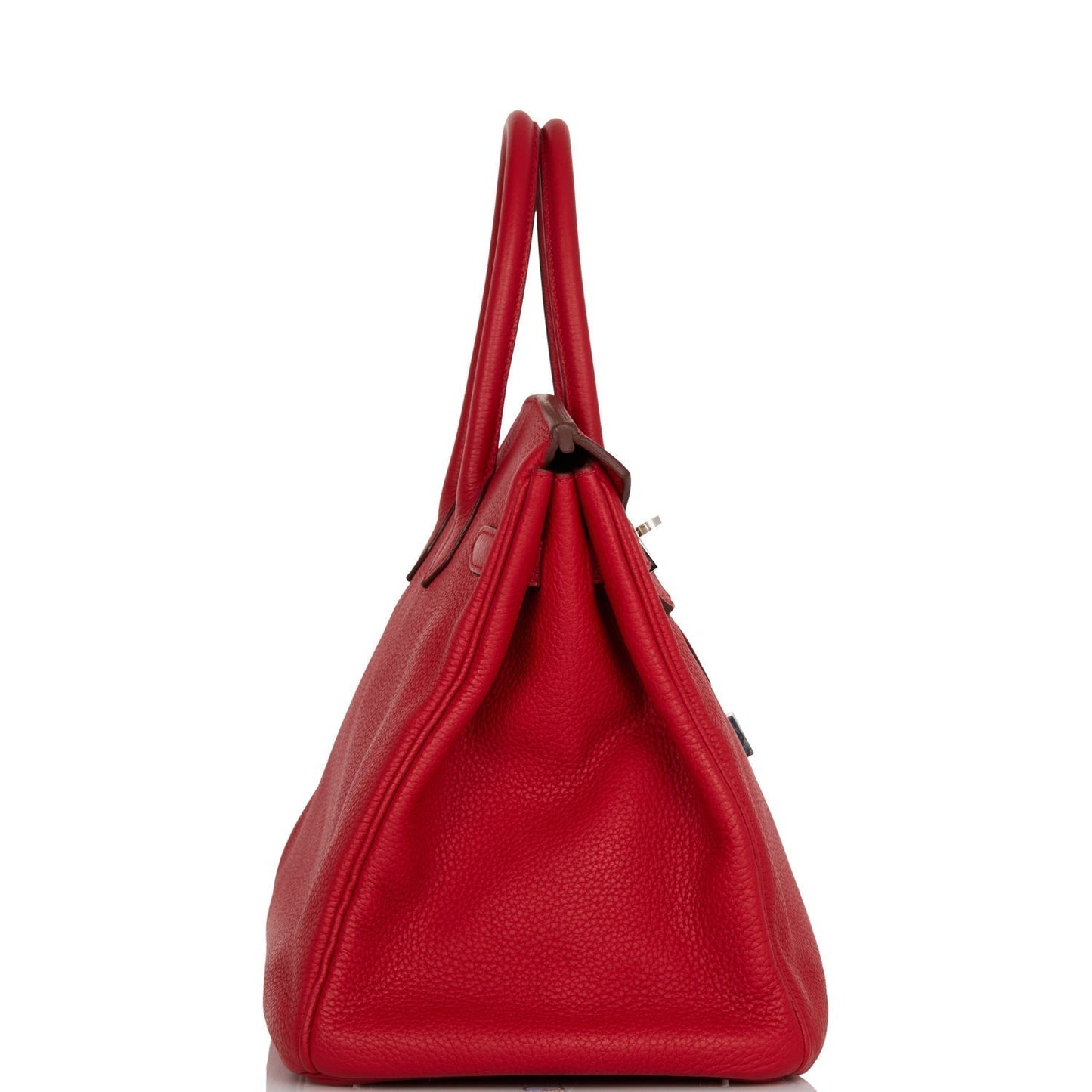 Hermes Birkin Rouge Cas Ue Clemence Palladium Hardware Handbag Travel Bag