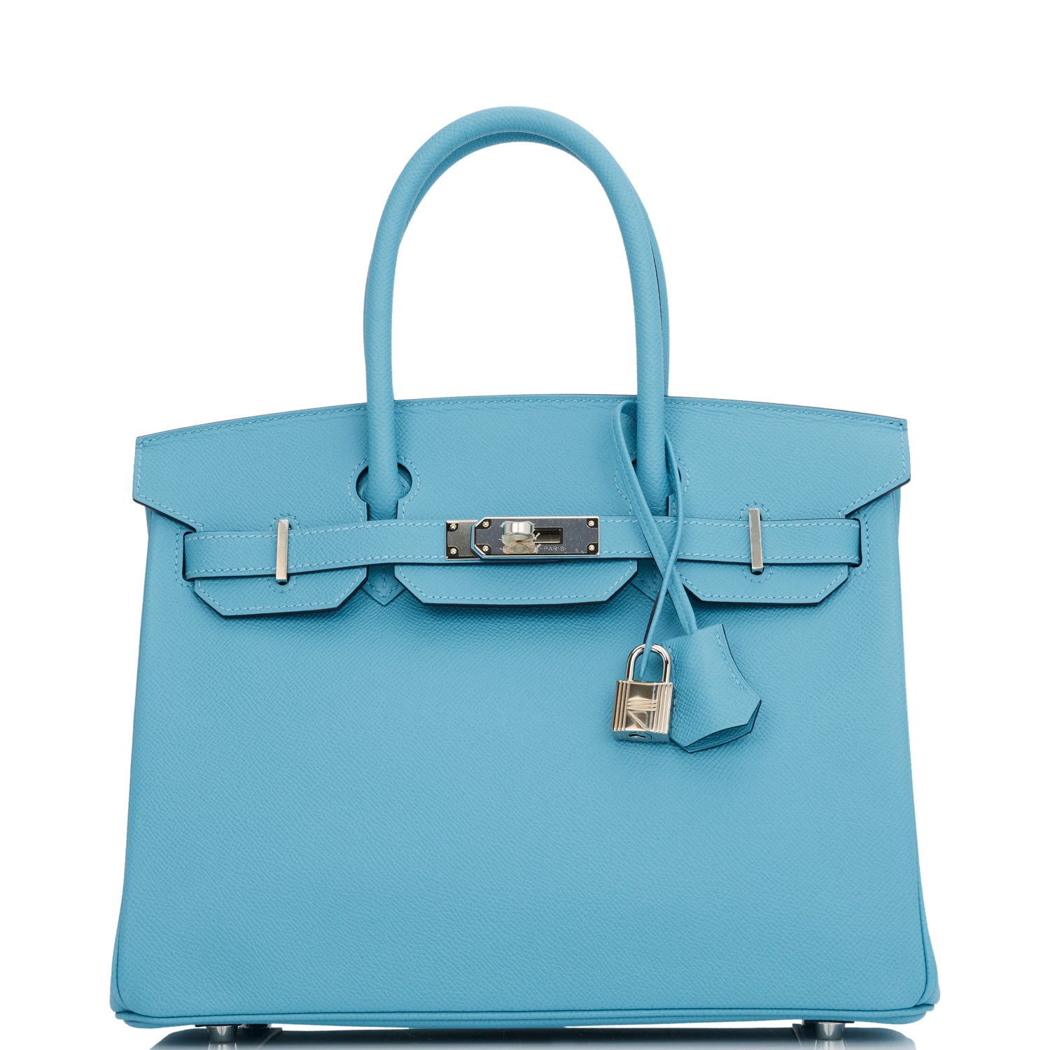 Hermes Birkin Bleu Du Nord Epsom Palladium Hardware Travel Bag