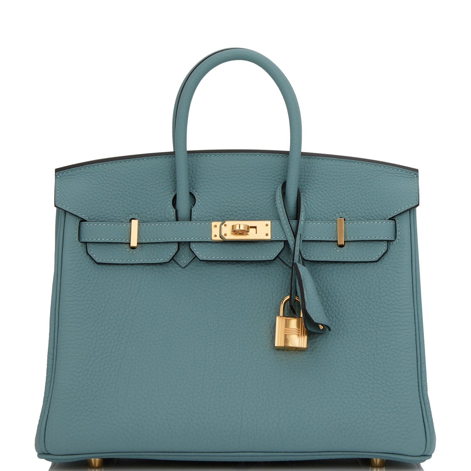 Hermes Birkin Ciel Togo Hardware Handbag Gold Travel Bag
