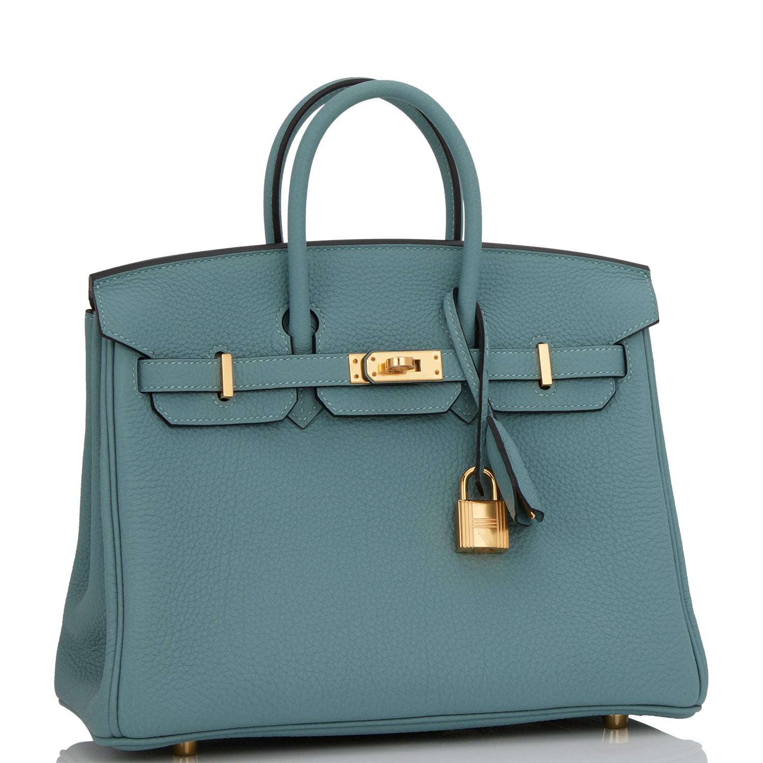 Hermes Birkin Ciel Togo Hardware Handbag Gold Travel Bag