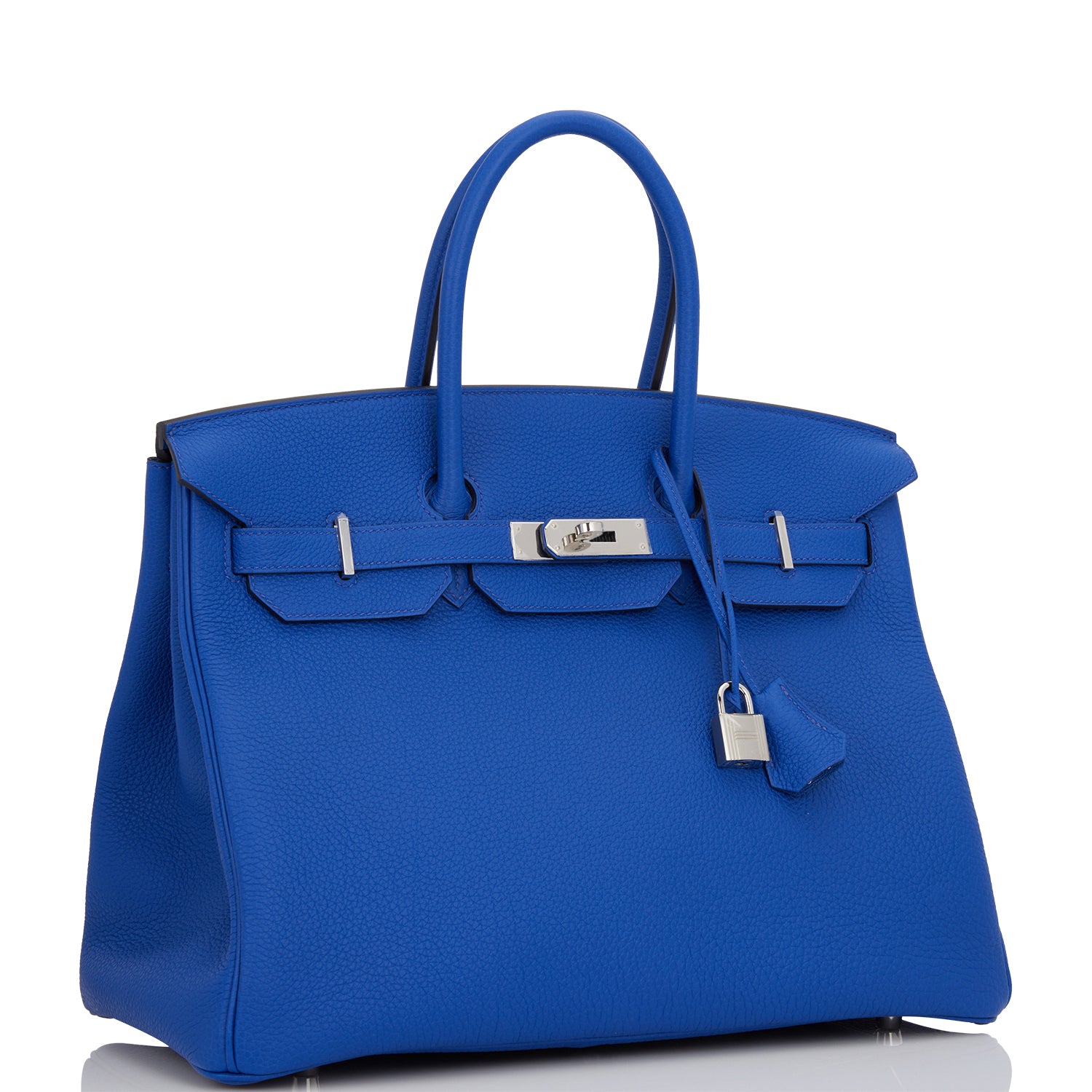 Hermes Birkin Bleu Royal Togo Palladium Hardware Handbag Travel Bag Palladium Hardware