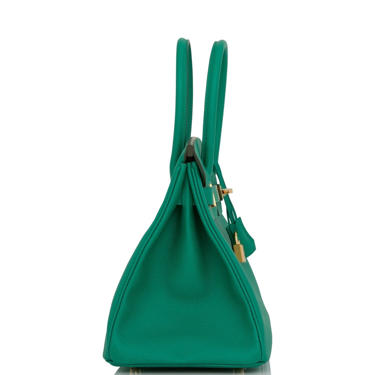 Hermes Birkin Vert Jade Epsom Hardware Handbag Gold Travel Bag