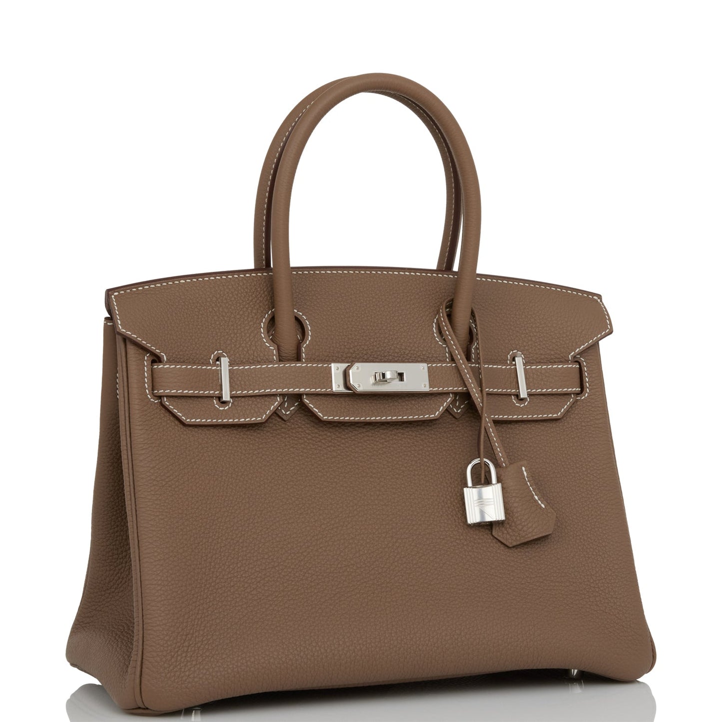 Hermes Birkin Etoupe Togo Palladium Hardware Handbag Travel Bag 8