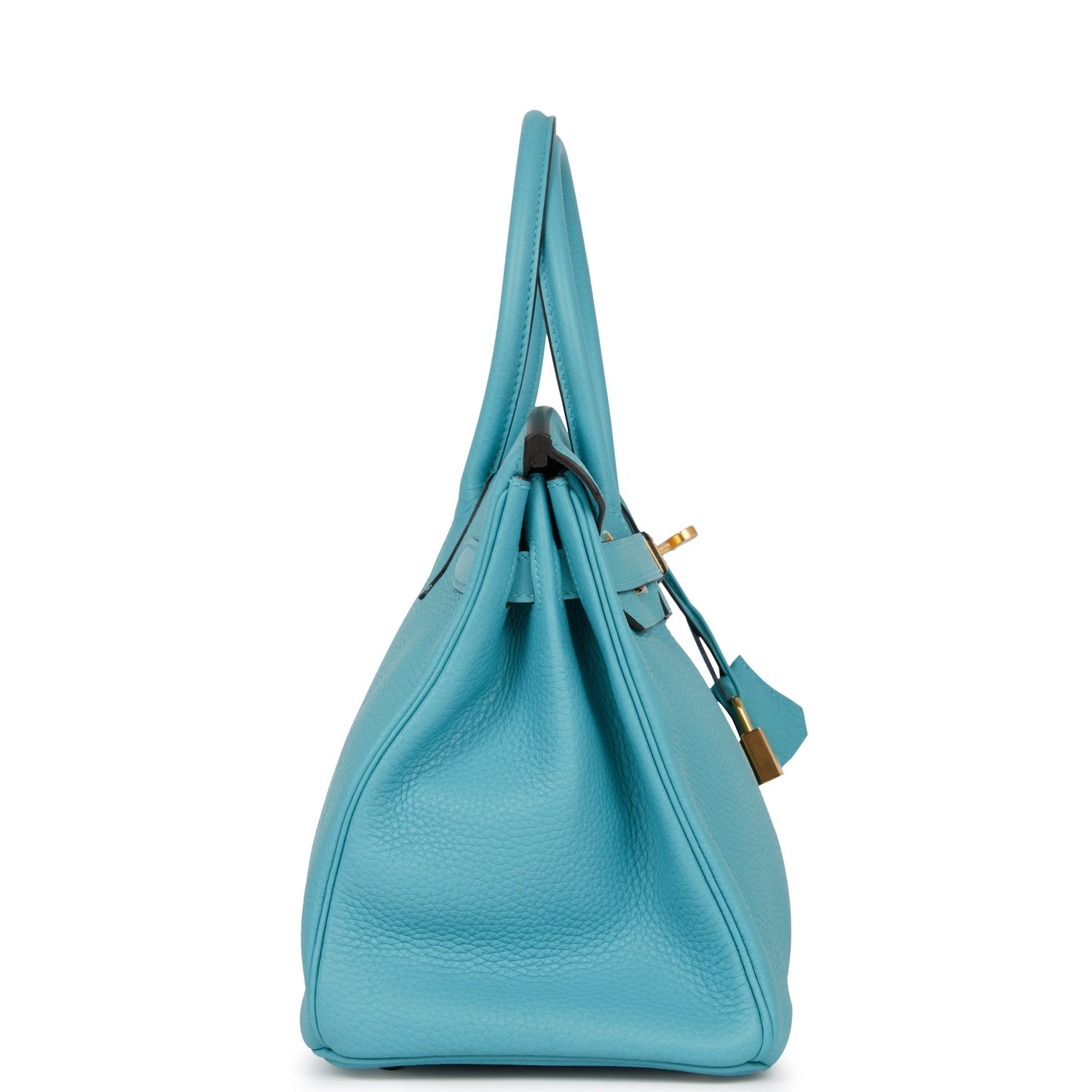 Hermes Birkin Bleu Paon Togo Hardware Handbag Gold Travel Bag