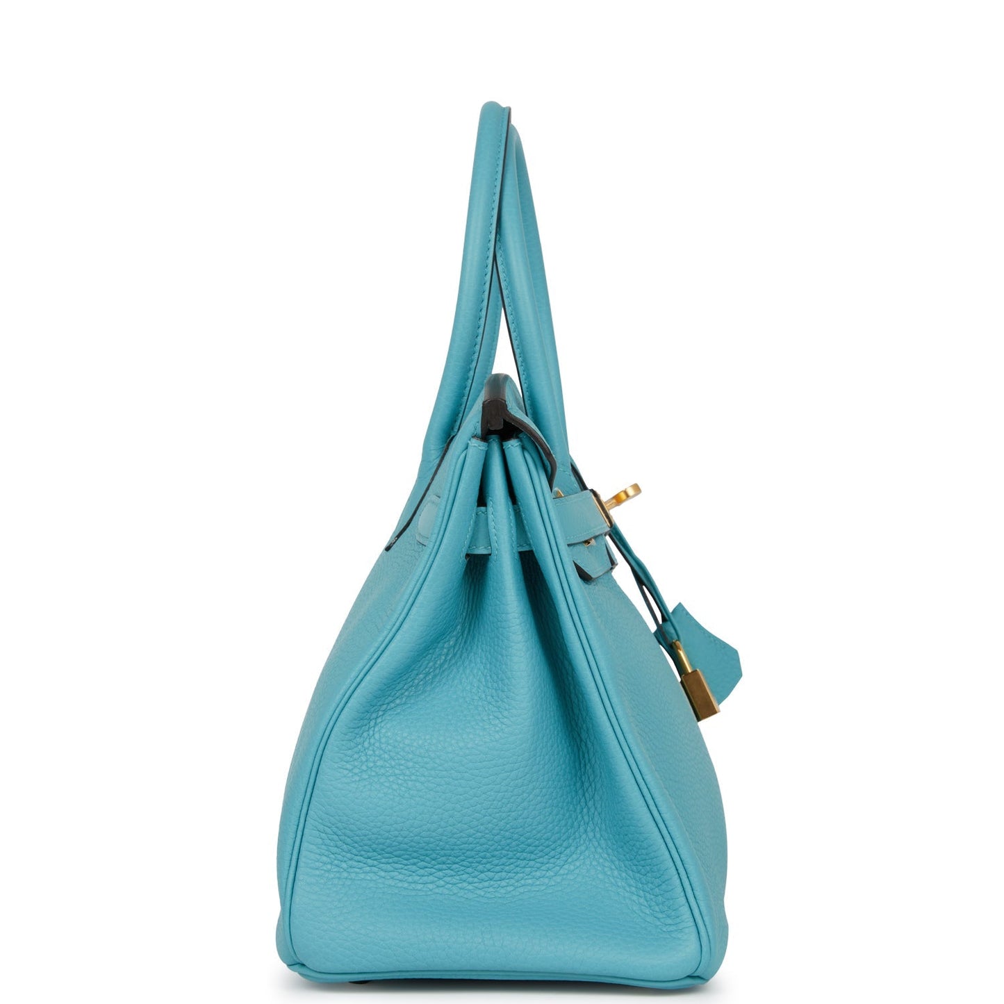 Hermes Birkin Bleu Paon Togo Hardware Handbag Gold Travel Bag