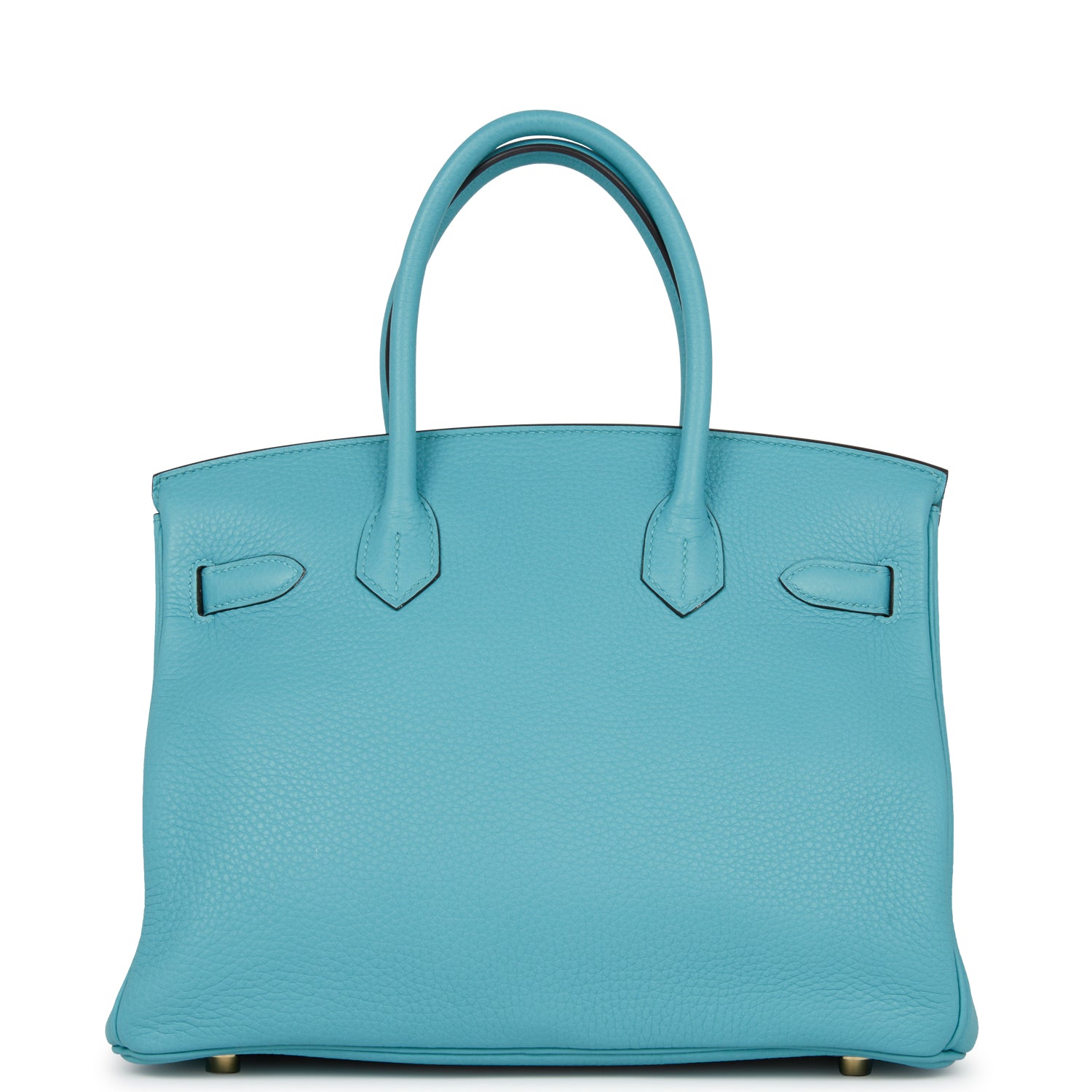 Hermes Birkin Bleu Paon Togo Hardware Handbag Gold Travel Bag