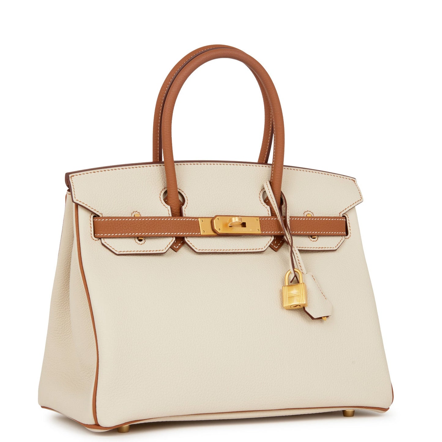 Hermes Special Order Hss Birkin Craie And Togo Gold Travel Bag