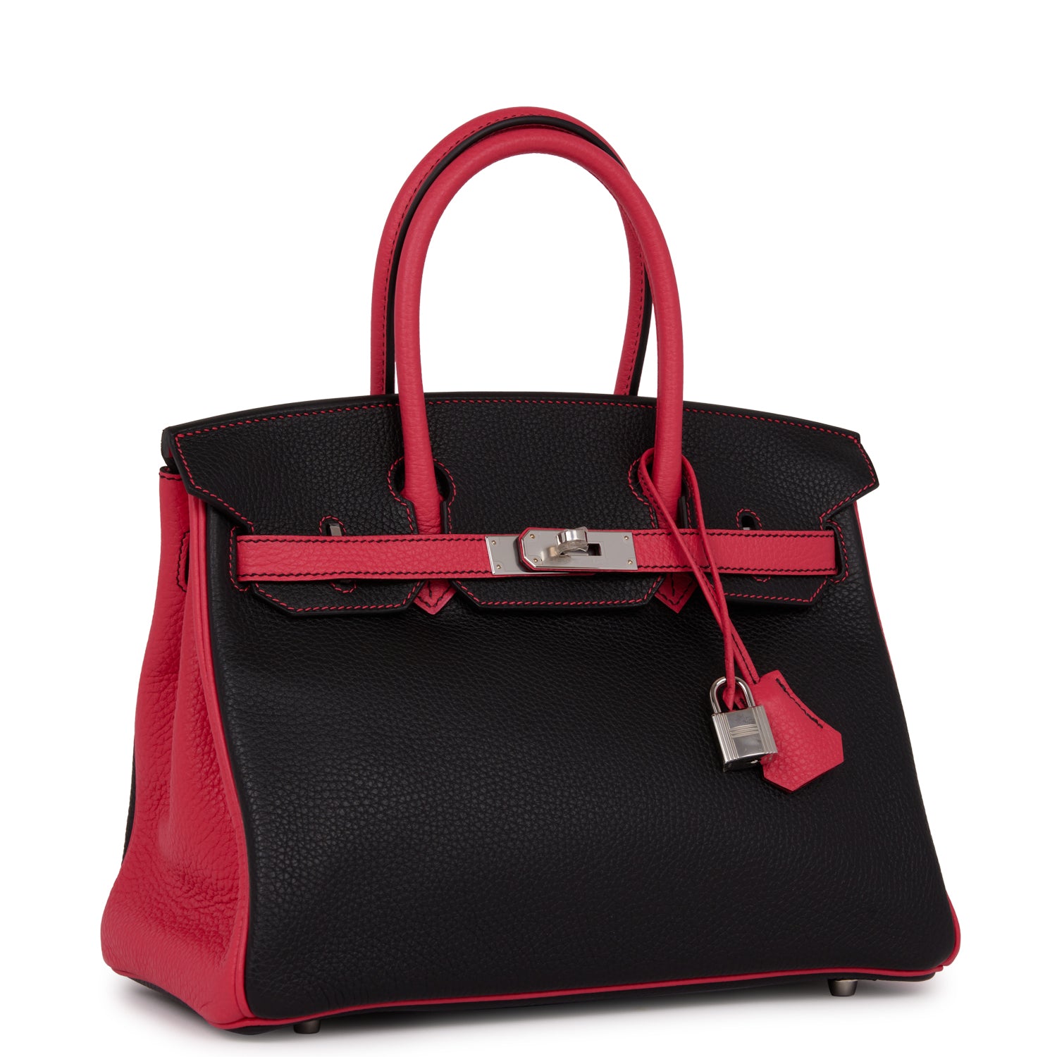Hermes Special Order Hss Birkin And Rose Extreme Black Travel Bag