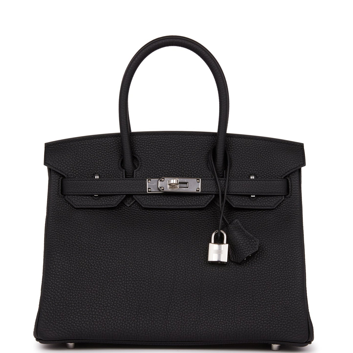 Hermes Birkin Togo Palladium Hardware Handbag Black Travel Bag 20