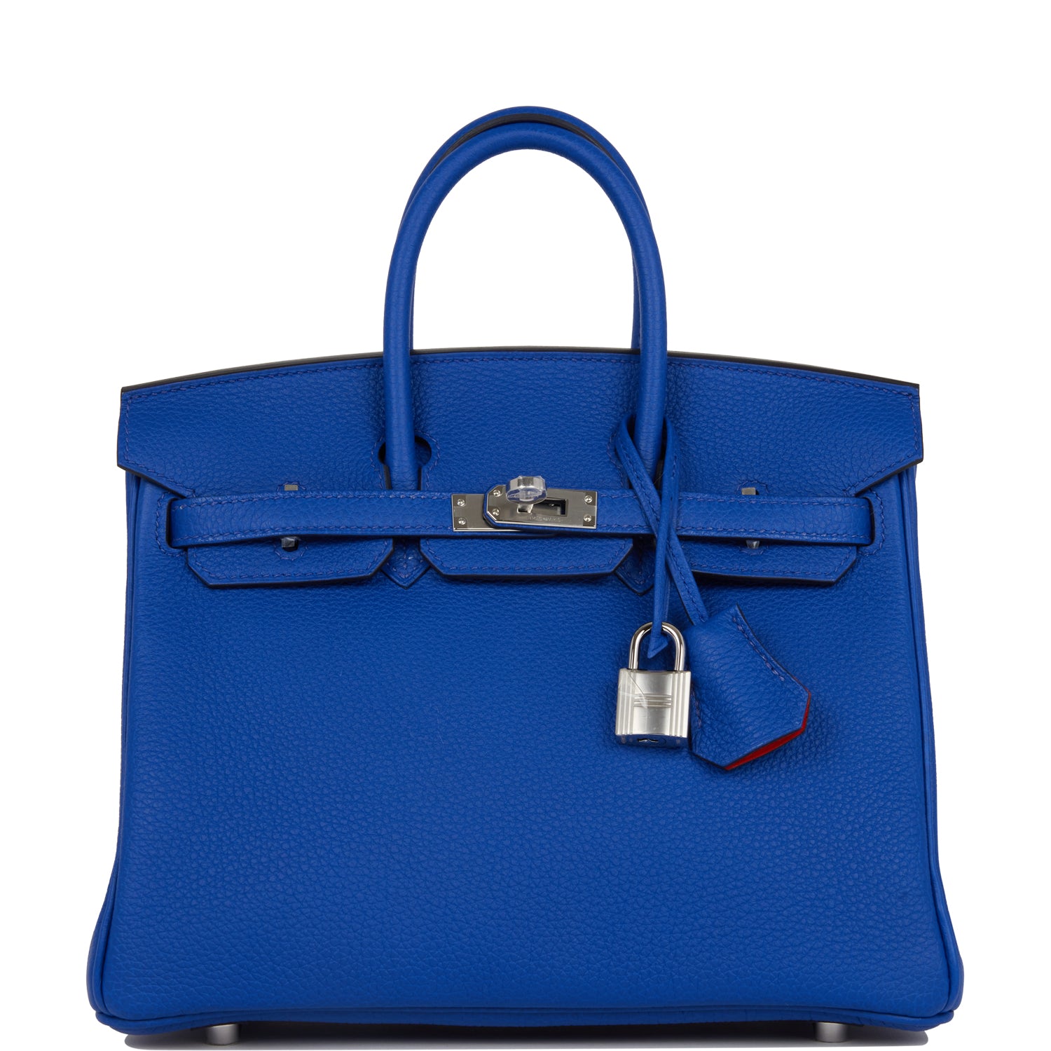 Hermes Birkin Bleu Royal Verso Togo Palladium Hardware Handbag Travel Bag