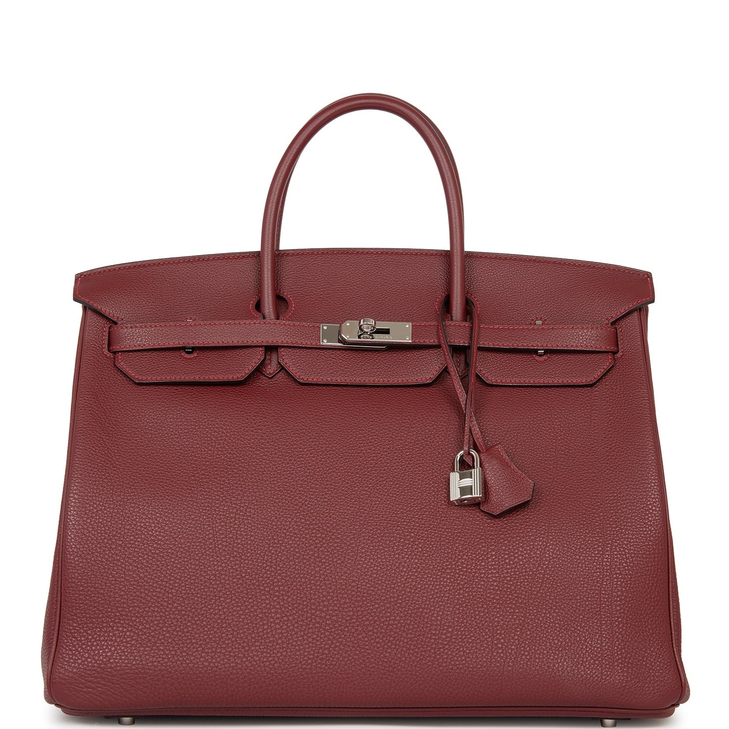 Hermes Birkin Rouge Togo Palladium Hardware Handbag Travel Bag