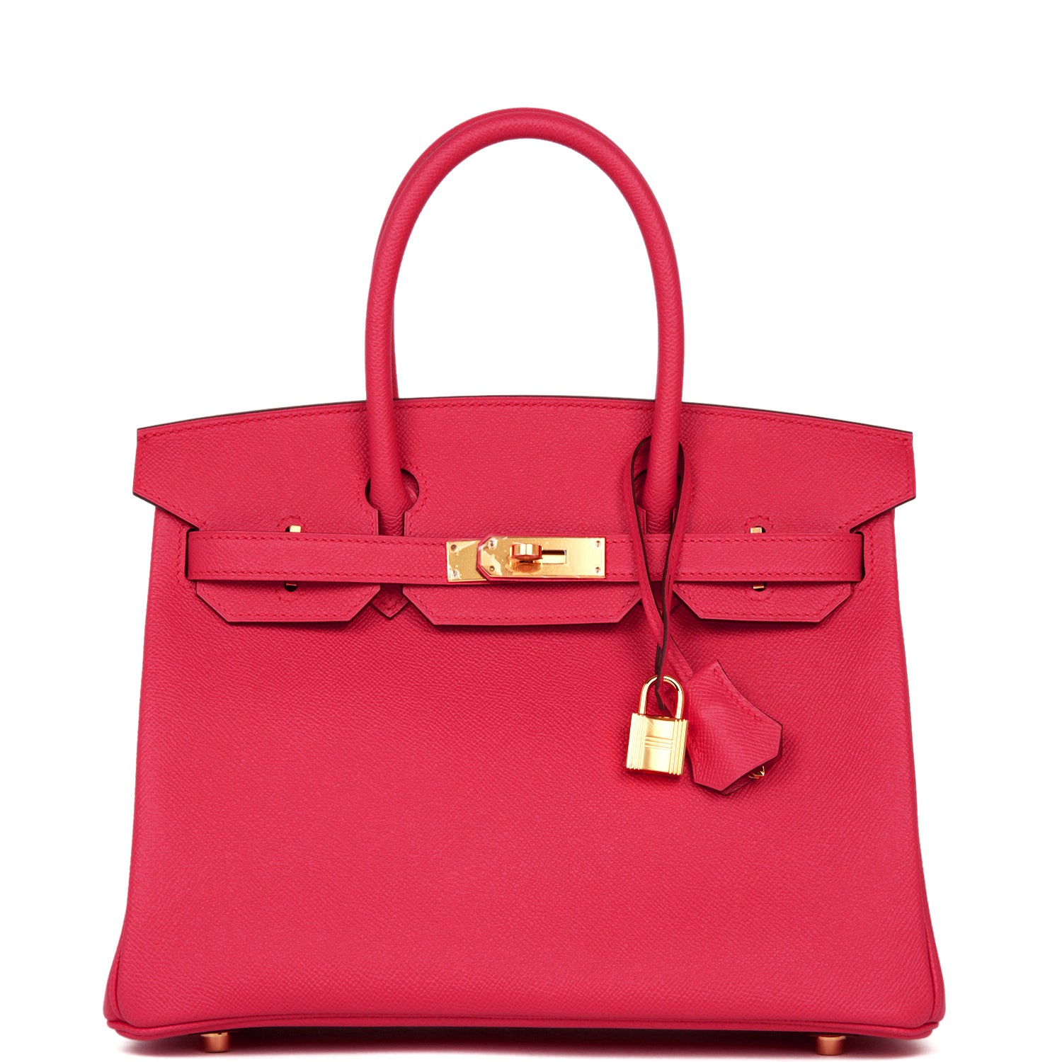 Hermes Birkin Rose Extreme Epsom Hardware Handbag Gold Travel Bag Gold Hardware