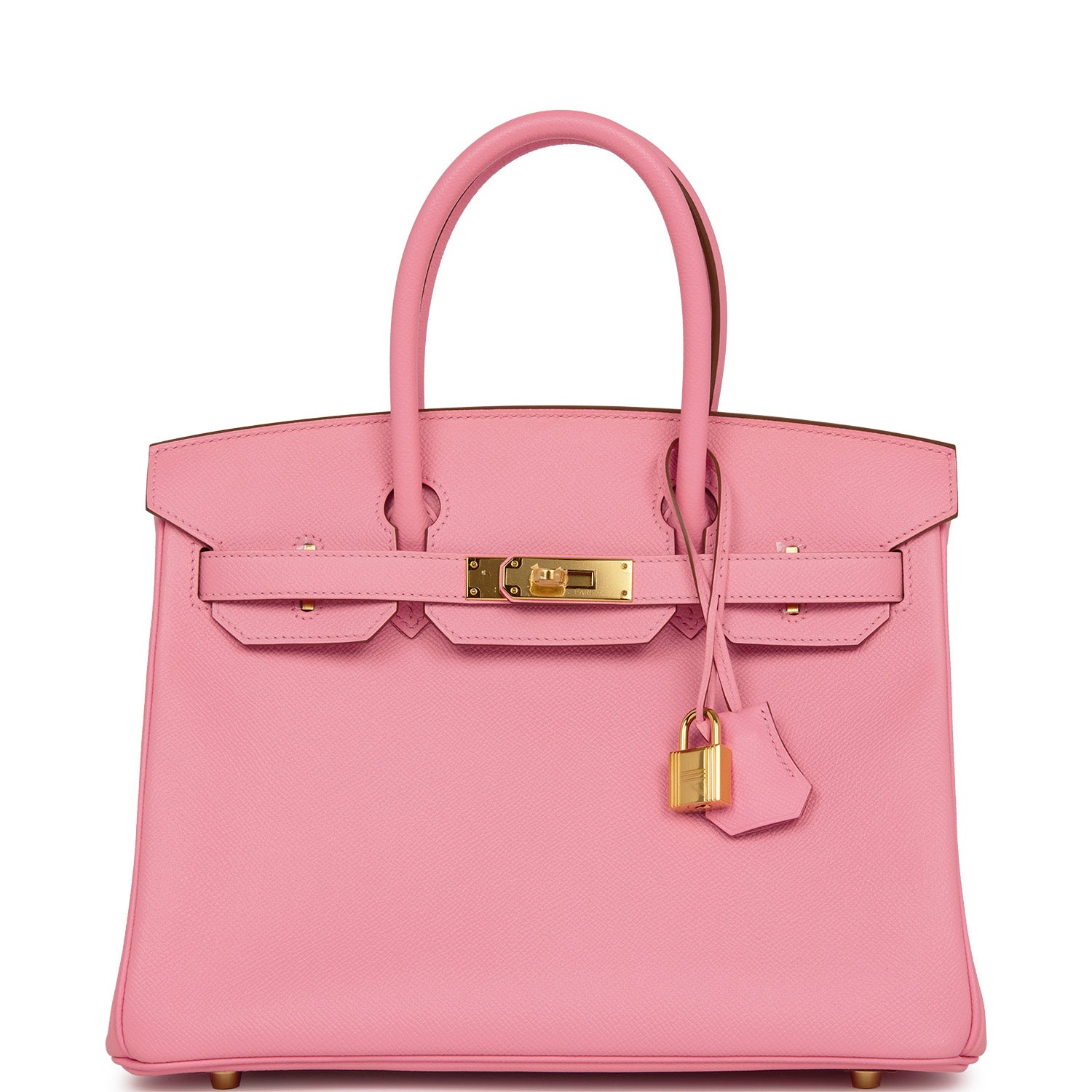 Hermes Birkin Rose Confetti Epsom Hardware Handbag Gold Travel Bag