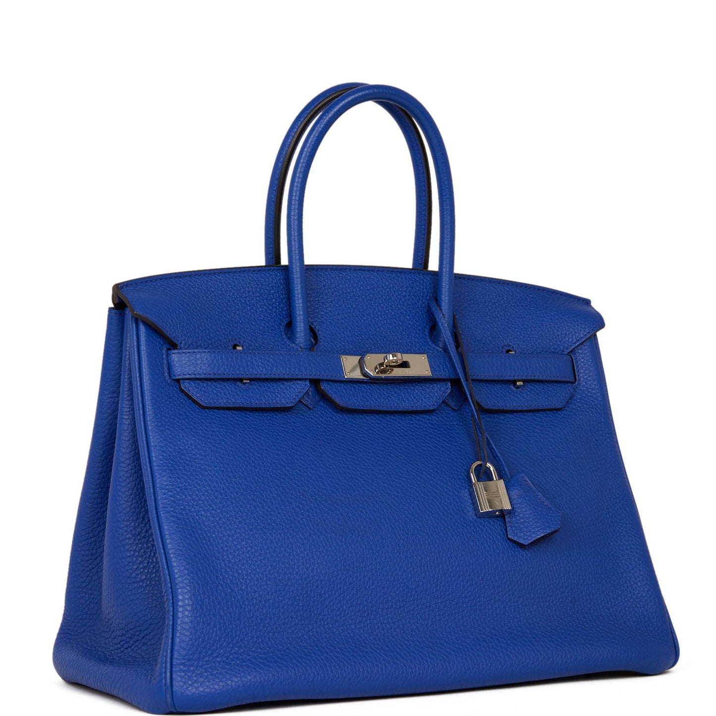 Hermes Birkin Bleu Electric Togo Palladium Hardware Handbag Travel Bag