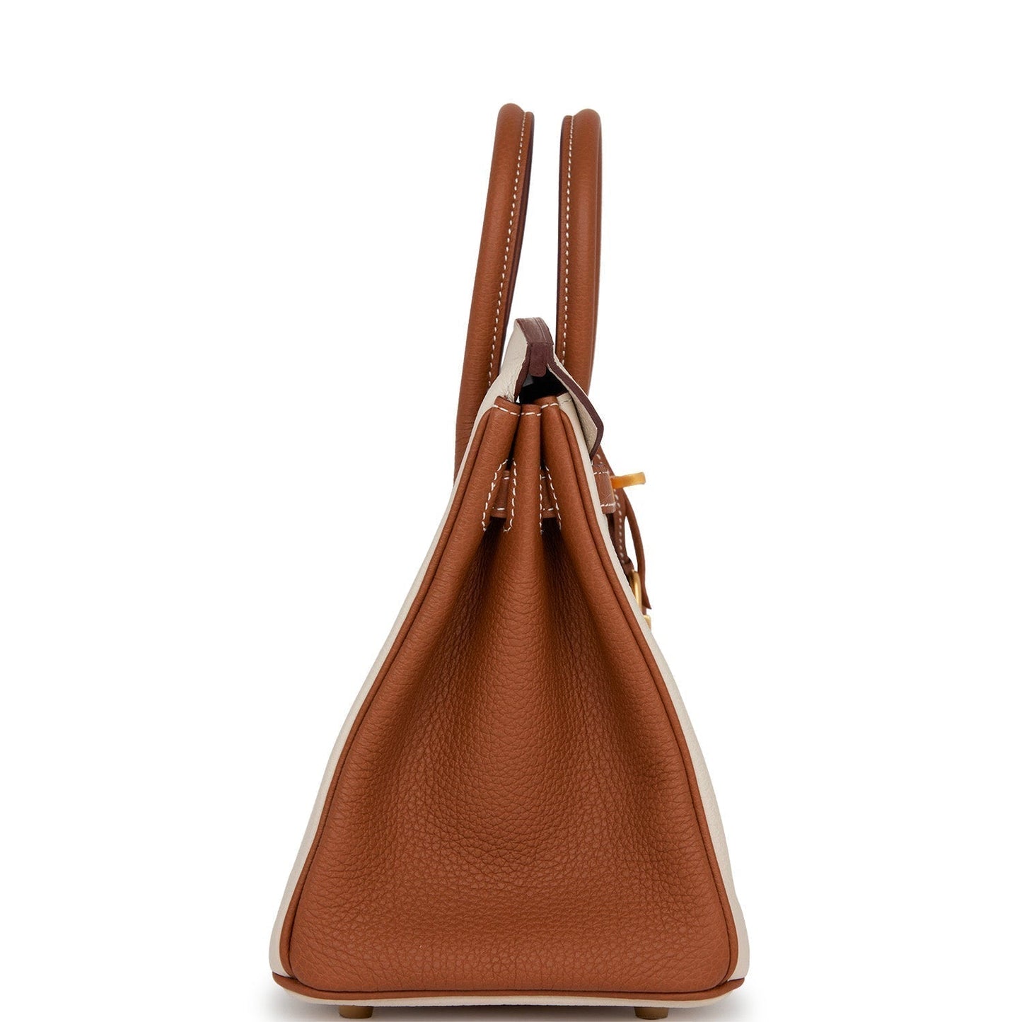 Hermes Special Order Hss Birkin Craie And Togo Brushed Gold Travel Bag