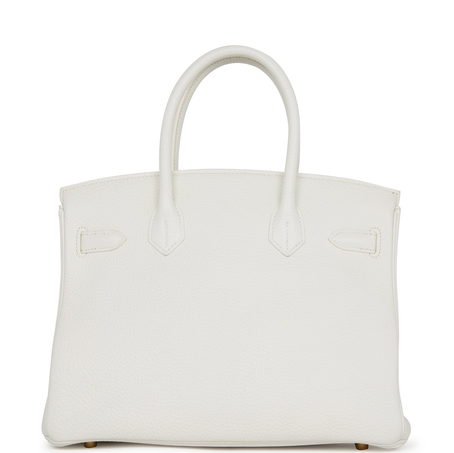 Hermes Birkin Clemence Hardware Handbag White Gold Travel Bag