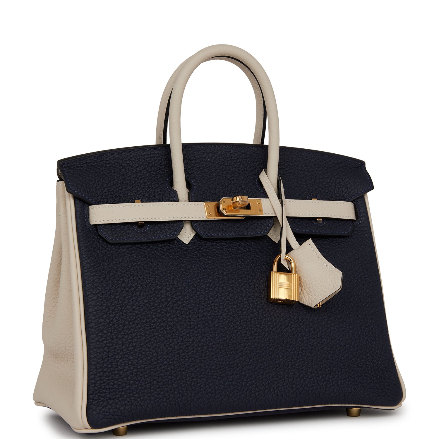 Hermes Special Order Hss Birkin Bleu Nuit And Craie Gold Travel Bag