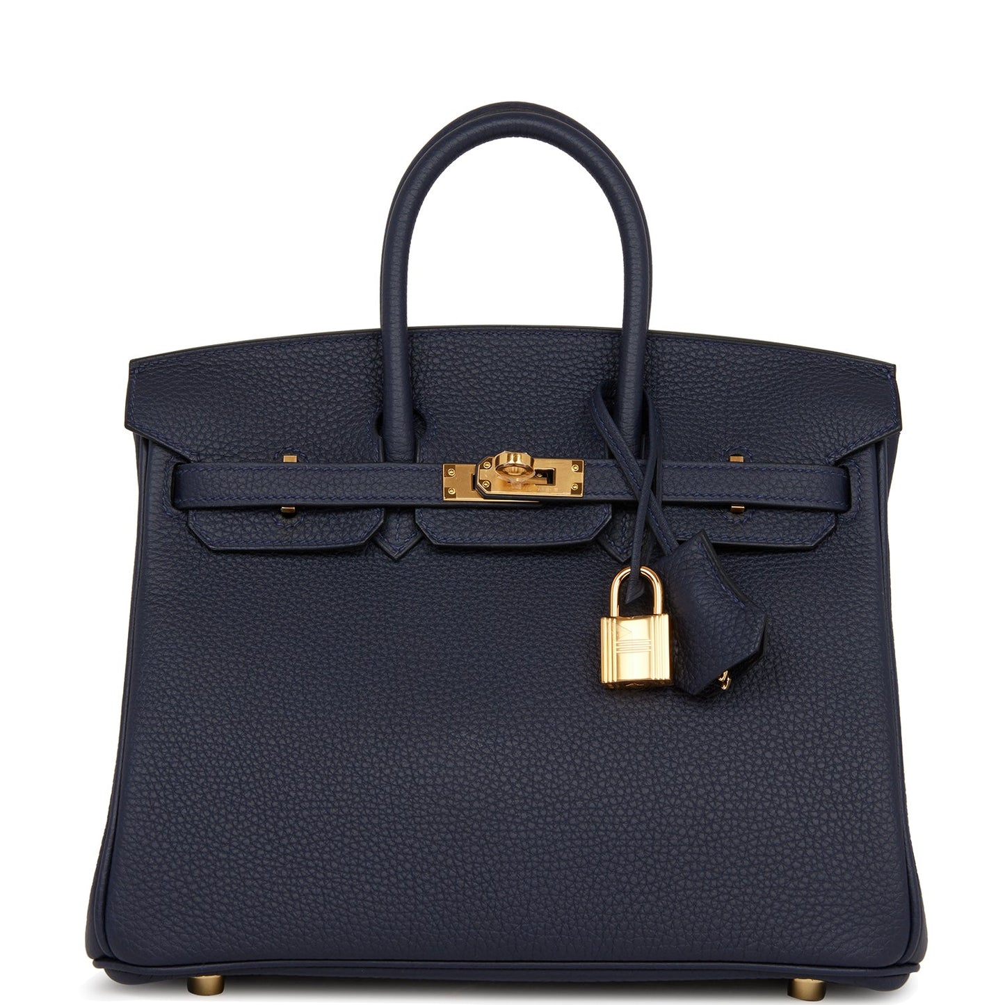 Hermes Birkin Bleu Nuit Togo Hardware Handbag Gold Travel Bag 6