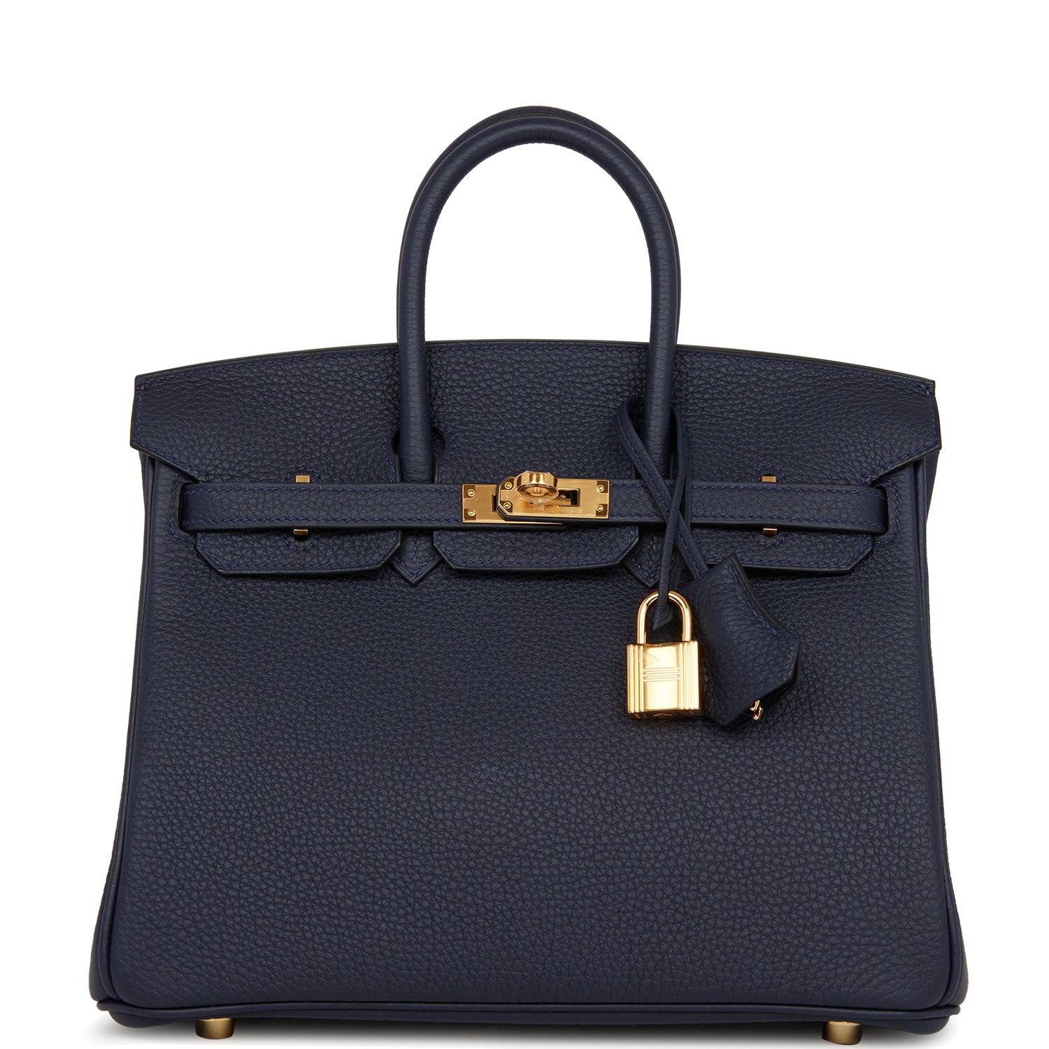 Hermes Birkin Bleu Nuit Togo Hardware Handbag Gold Travel Bag 6