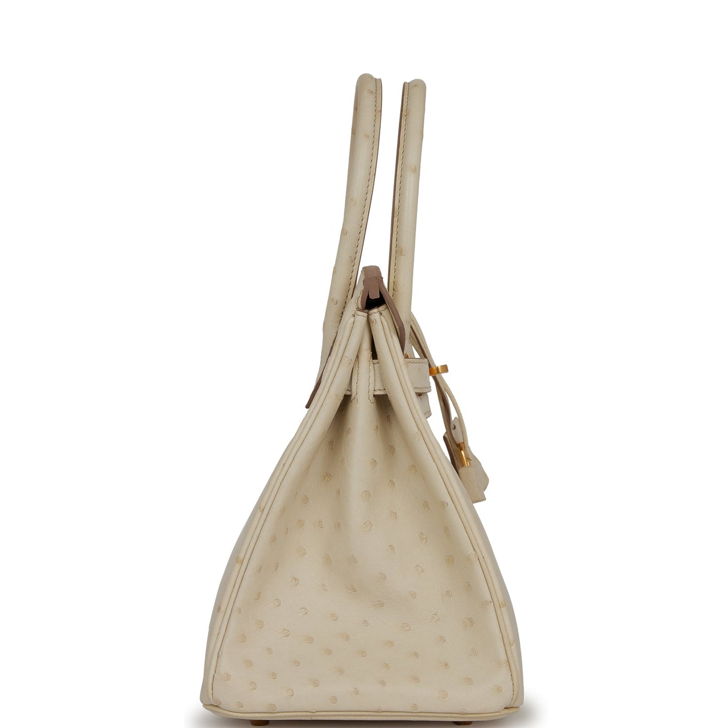 Hermes Birkin Beton Ostrich Hardware Handbag Gold Travel Bag