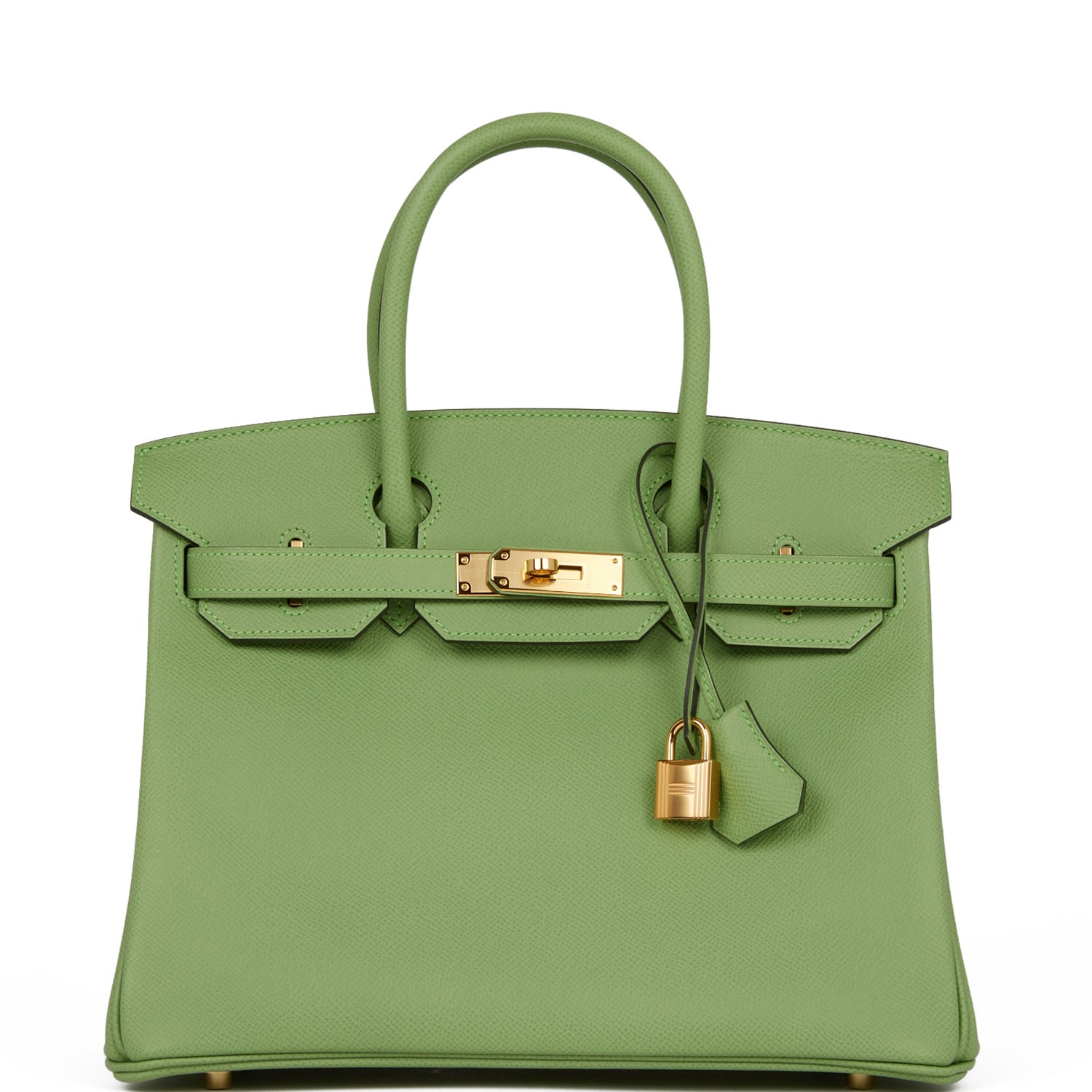 Hermes Birkin Vert Criquet Epsom Hardware Handbag Gold Travel Bag