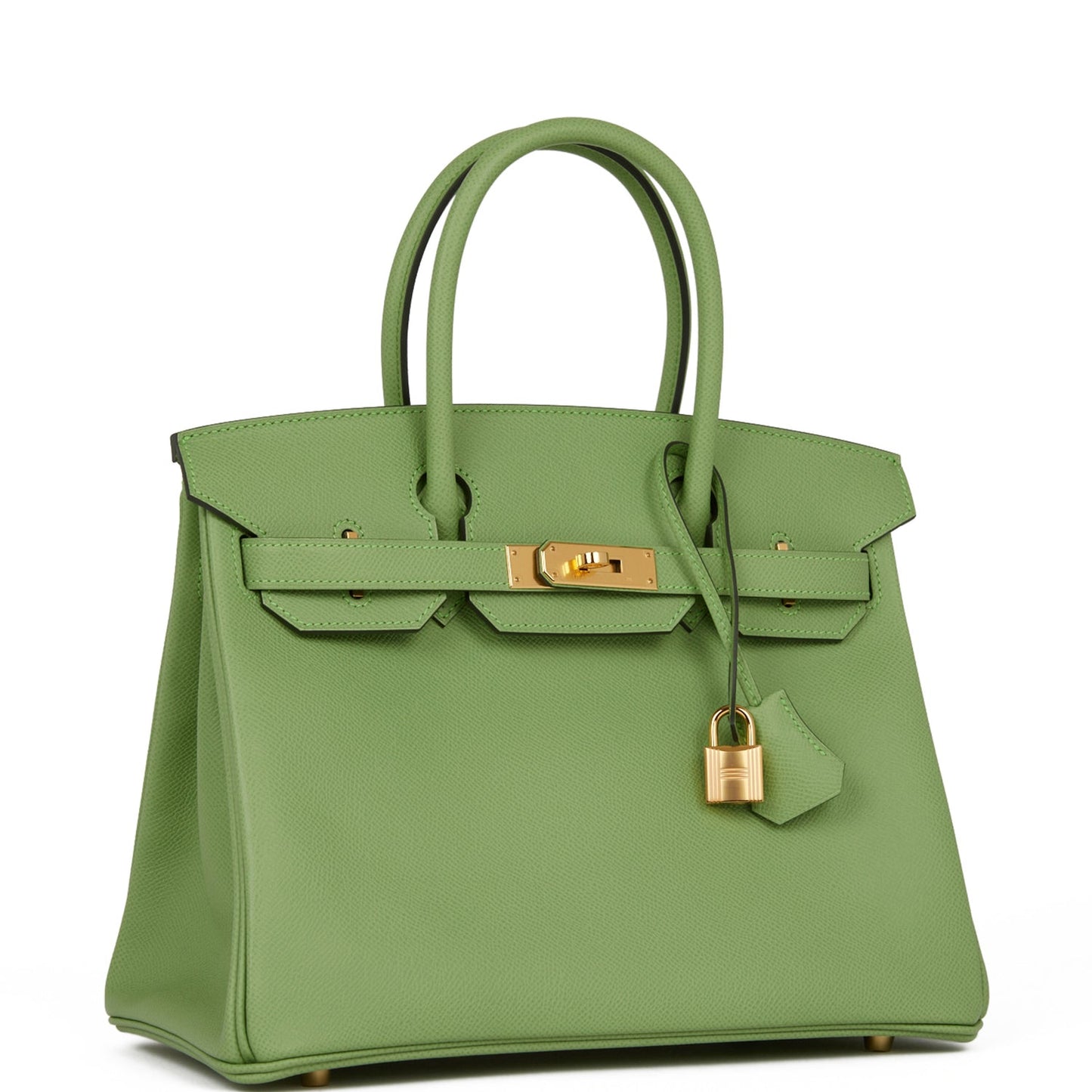 Hermes Birkin Vert Criquet Epsom Hardware Handbag Gold Travel Bag
