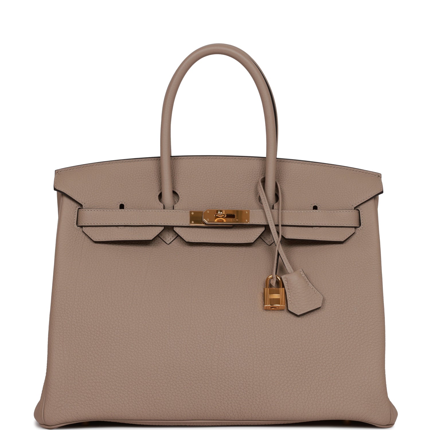 Hermes Birkin Gris Tourterelle Togo Hardware Handbag Gold Travel Bag
