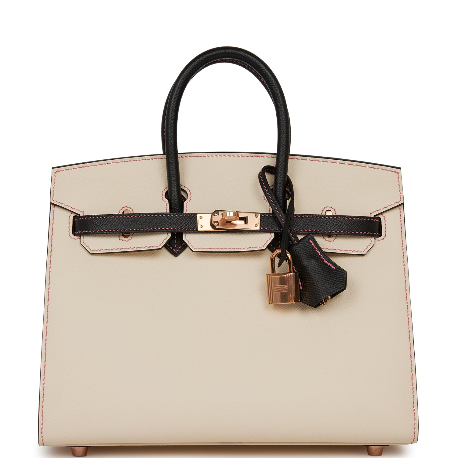 Hermes Birkin Sellier Nata And Epsom Rose Hardware Black Gold Travel Bag