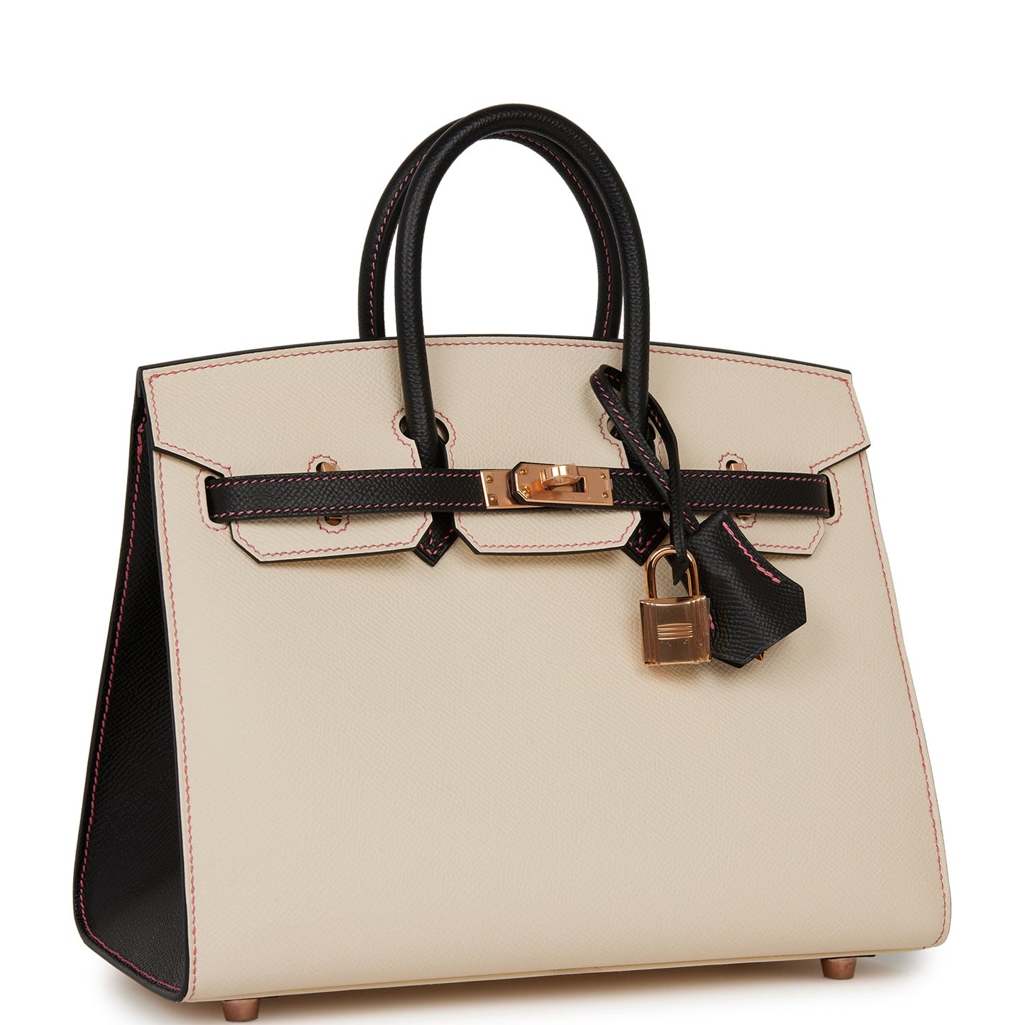 Hermes Birkin Sellier Nata And Epsom Rose Hardware Black Gold Travel Bag