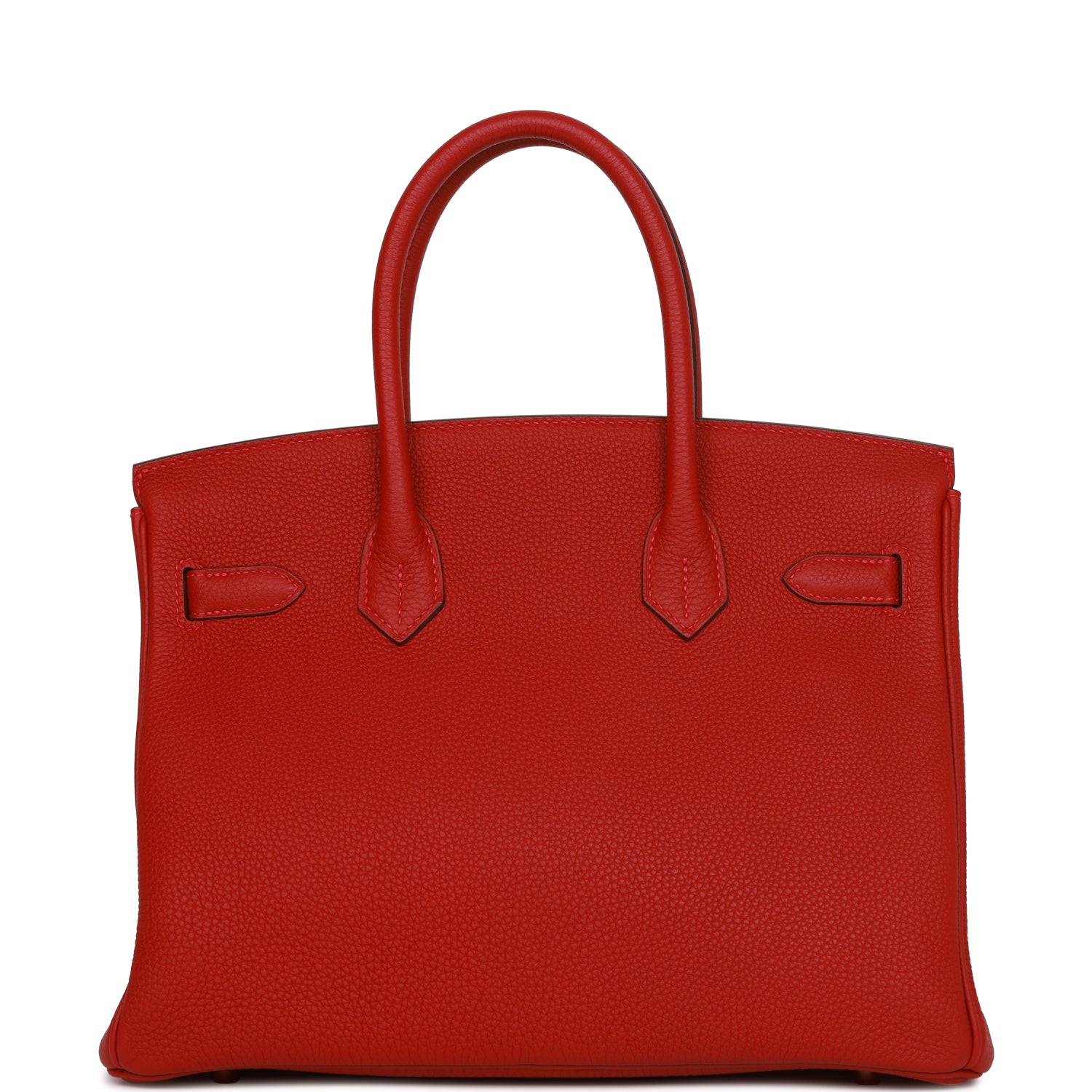 Hermes Birkin Rouge Vif Togo Hardware Handbag Gold Travel Bag