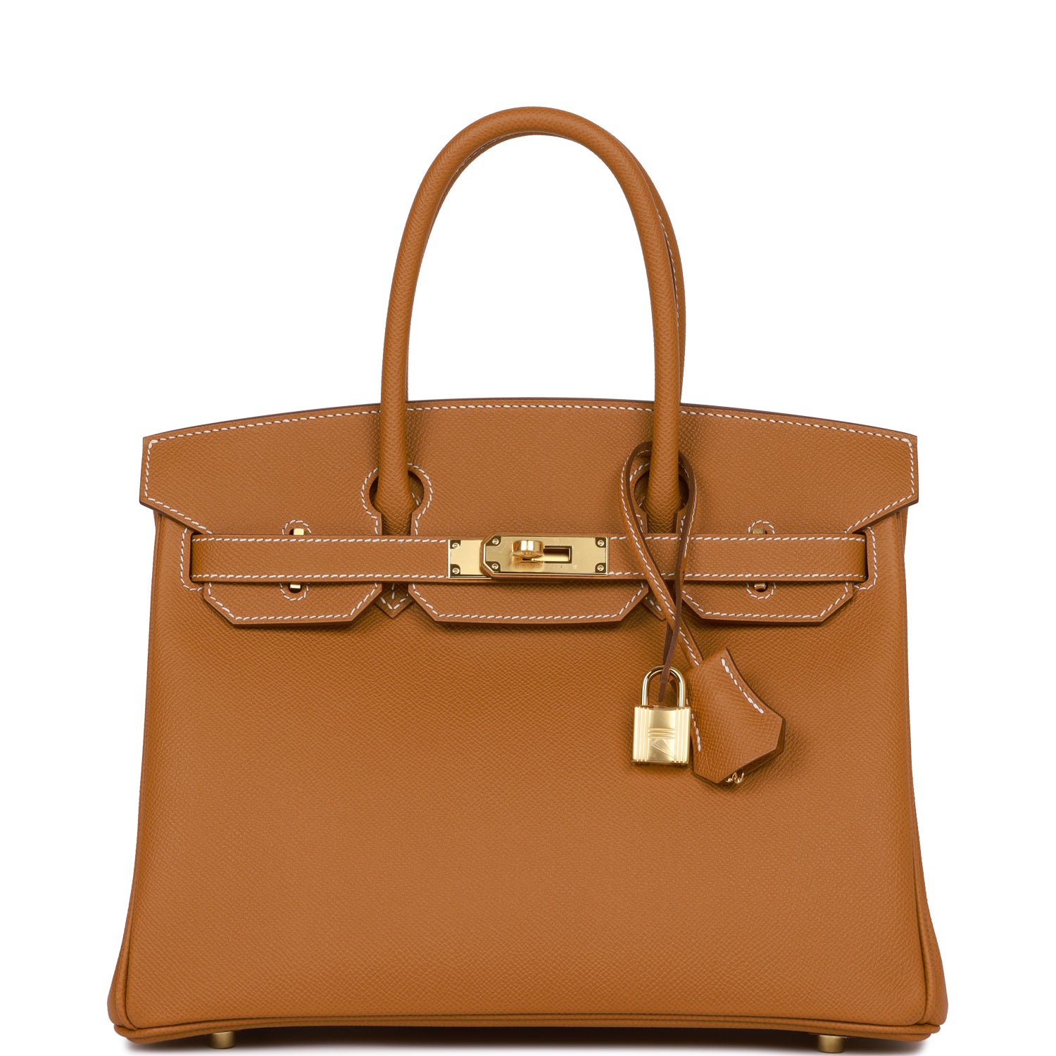 Hermes Birkin Epsom Hardware Handbag Gold Travel Bag