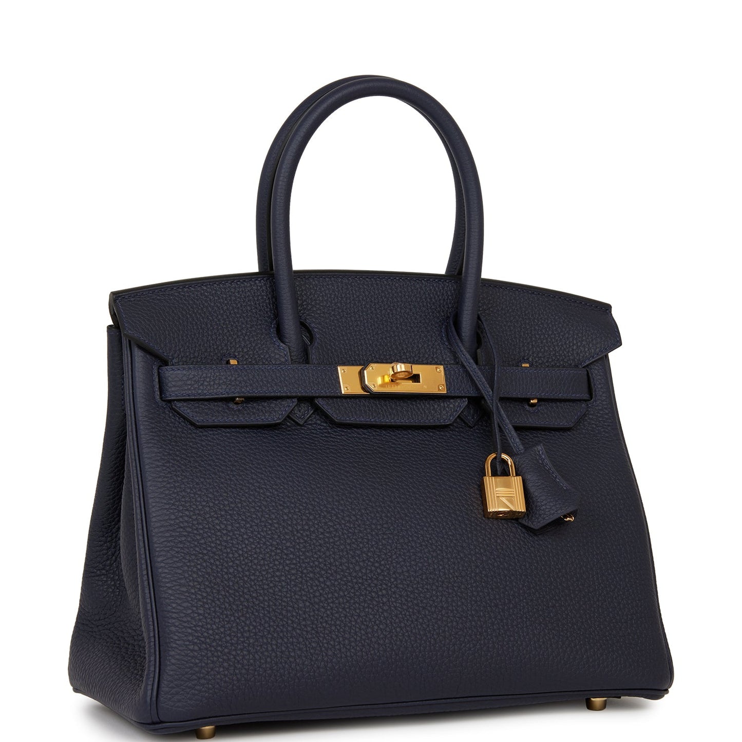 Hermes Birkin Bleu Nuit Togo Hardware Handbag Gold Travel Bag Hardware 4
