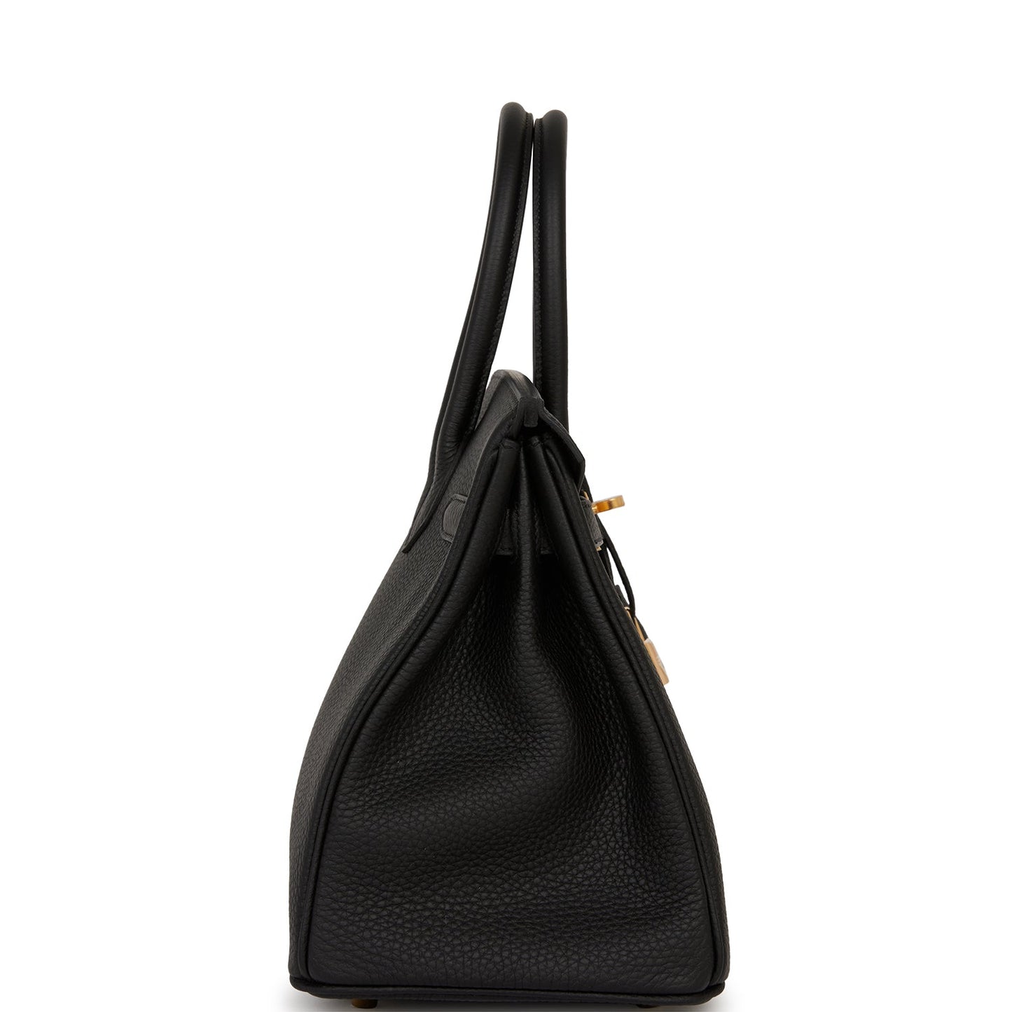 Hermes Birkin Togo Hardware Handbag Black Gold Travel Bag 30