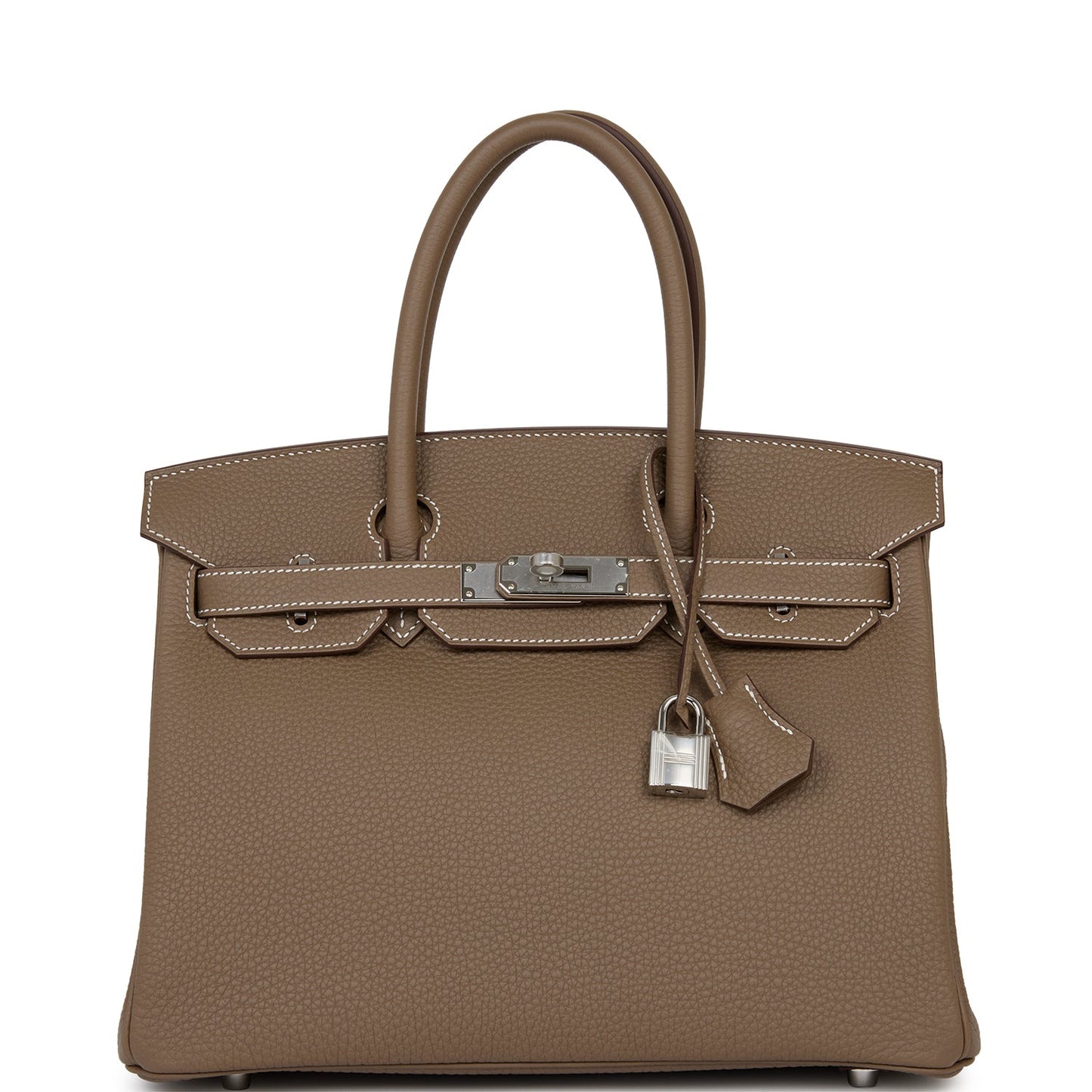 Hermes Birkin Etoupe Togo Palladium Hardware Handbag Travel Bag 7