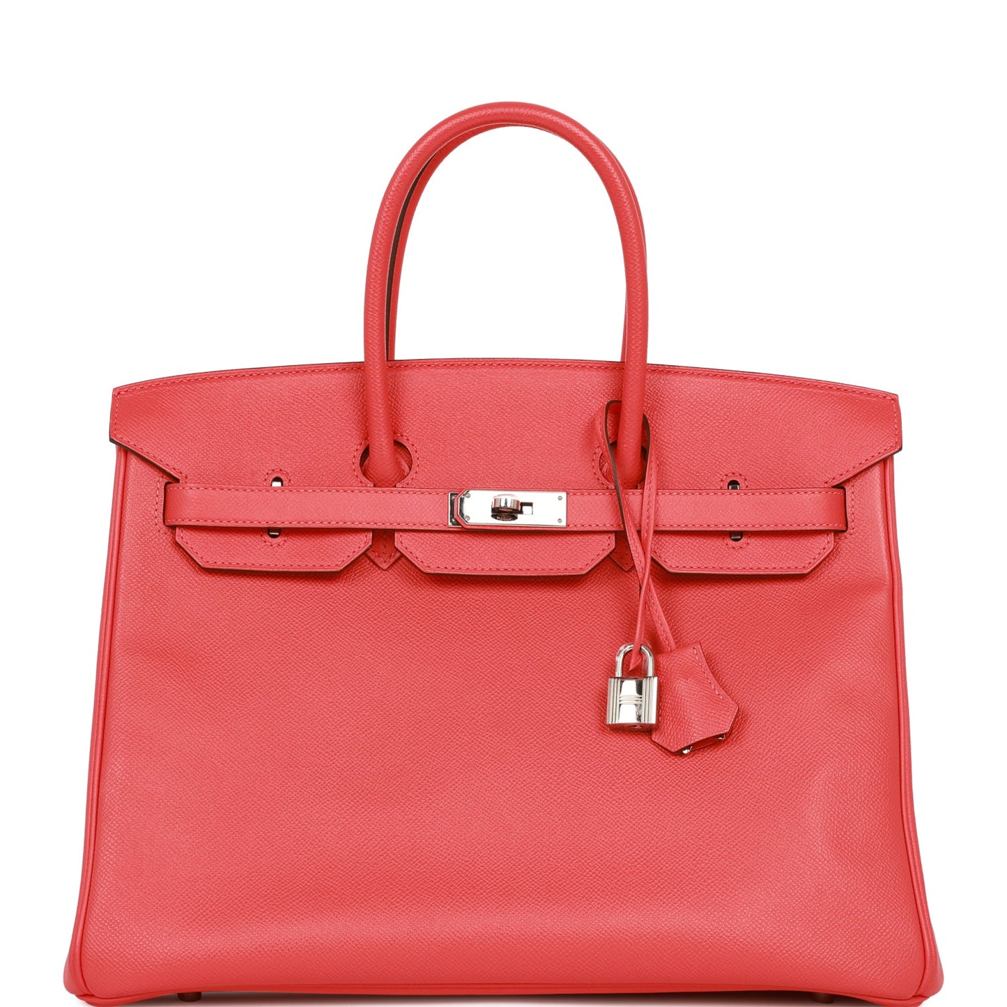 Hermes Birkin Rose Jaipur Epsom Palladium Hardware Handbag Travel Bag