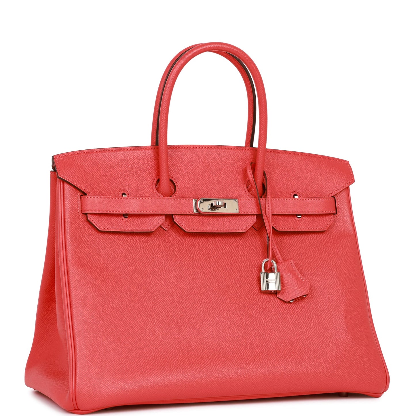 Hermes Birkin Rose Jaipur Epsom Palladium Hardware Handbag Travel Bag
