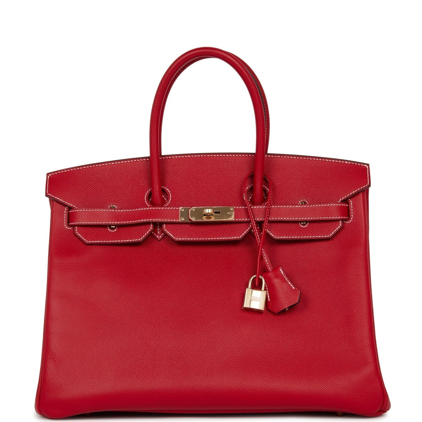 Hermes Birkin Rouge Cas Ue Candy Epsom Permabrass Hardware Travel Bag