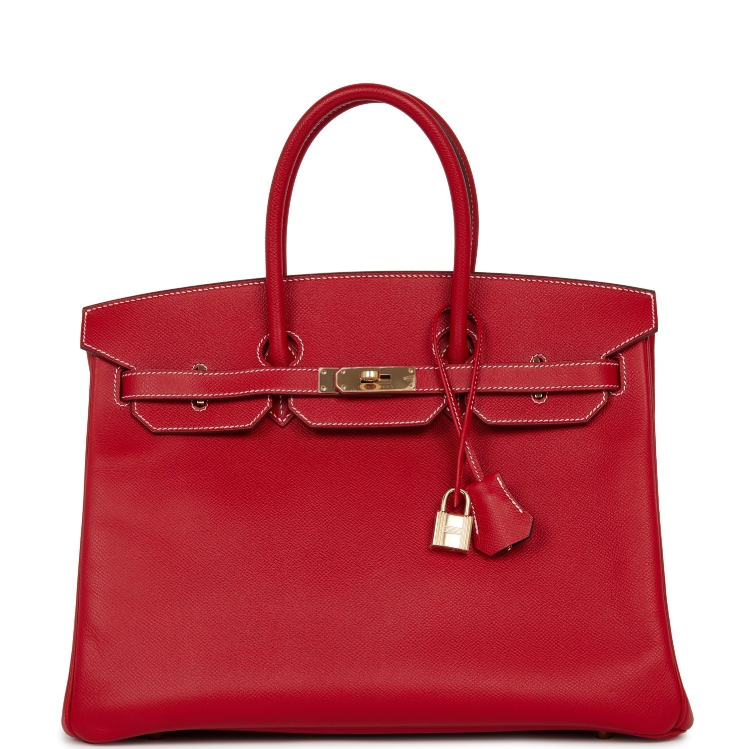 Hermes Birkin Rouge Cas Ue Candy Epsom Permabrass Hardware Travel Bag