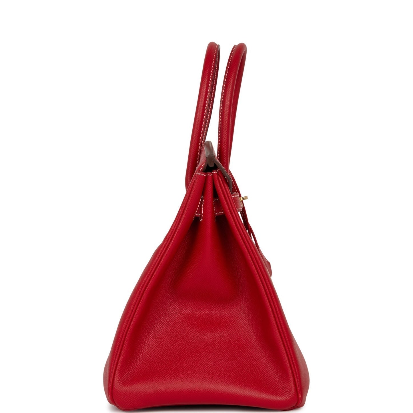 Hermes Birkin Rouge Cas Ue Candy Epsom Permabrass Travel Bag