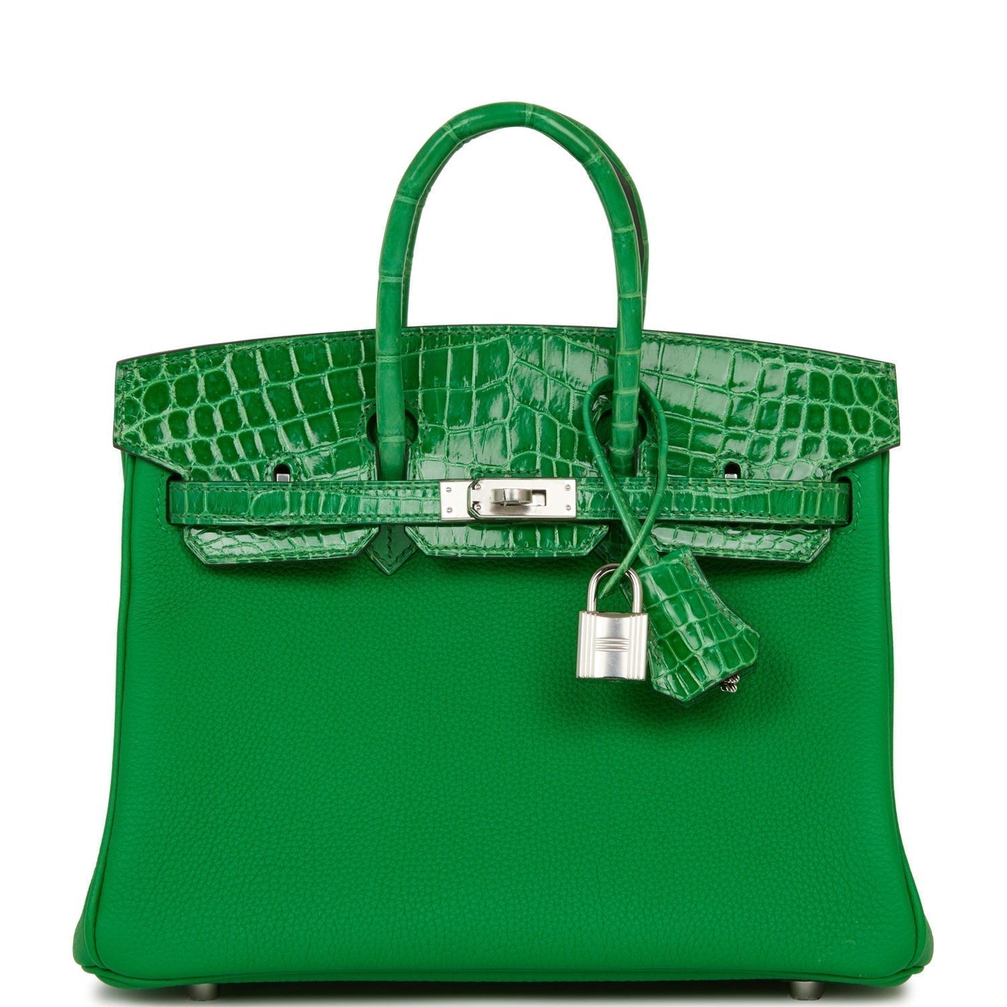 Hermes Birkin Bambou Shiny Crocodile And Togo Touch Travel Bag
